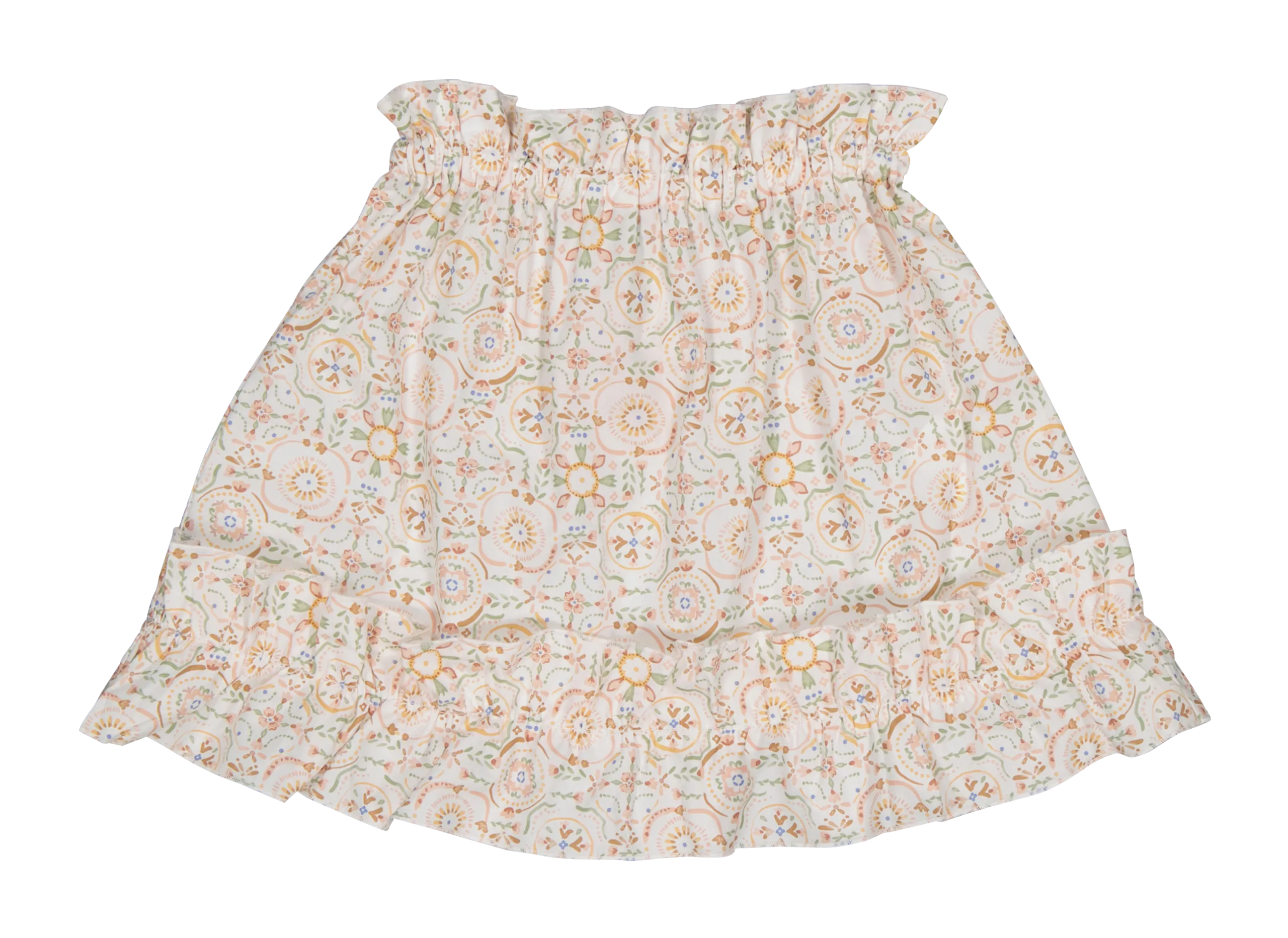 Kurzes Rüschenkleid aus Bio-Baumwolle Beige JUJU