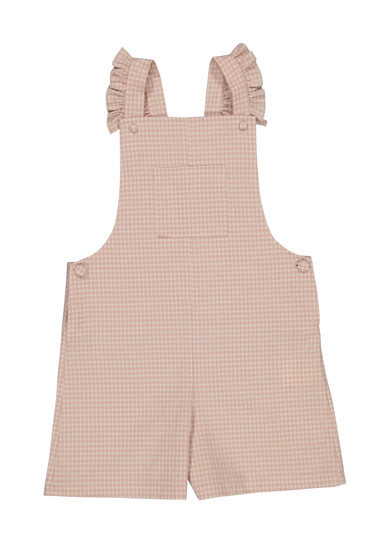 Vichy-Latzhose aus Baumwoll-Mix Rosa NATHALIE