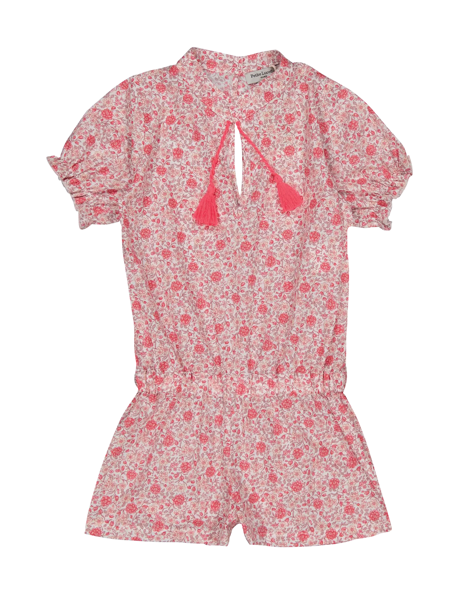 Playsuit aus Bio-Baumwolle mit Print Rosa STEPHANIE
