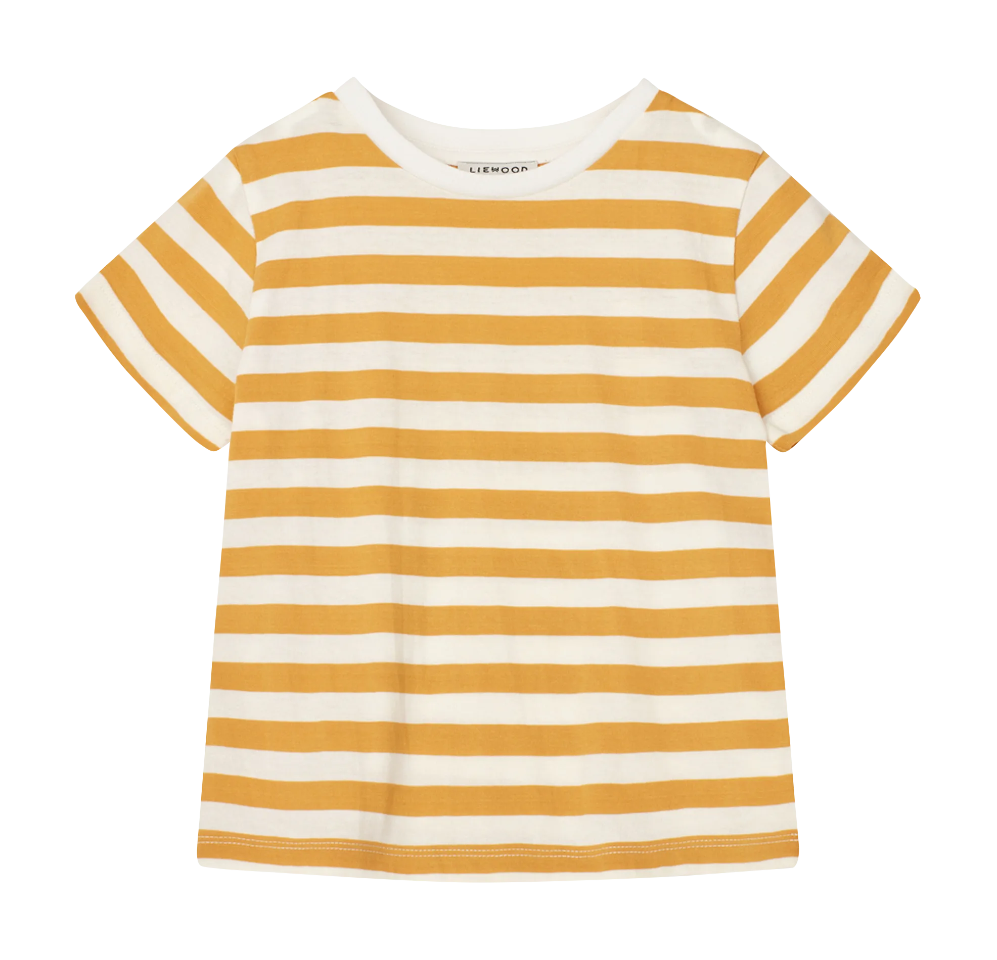 Gestreiftes Rundhals-T-Shirt aus Bio-Baumwolle Gelb APIA