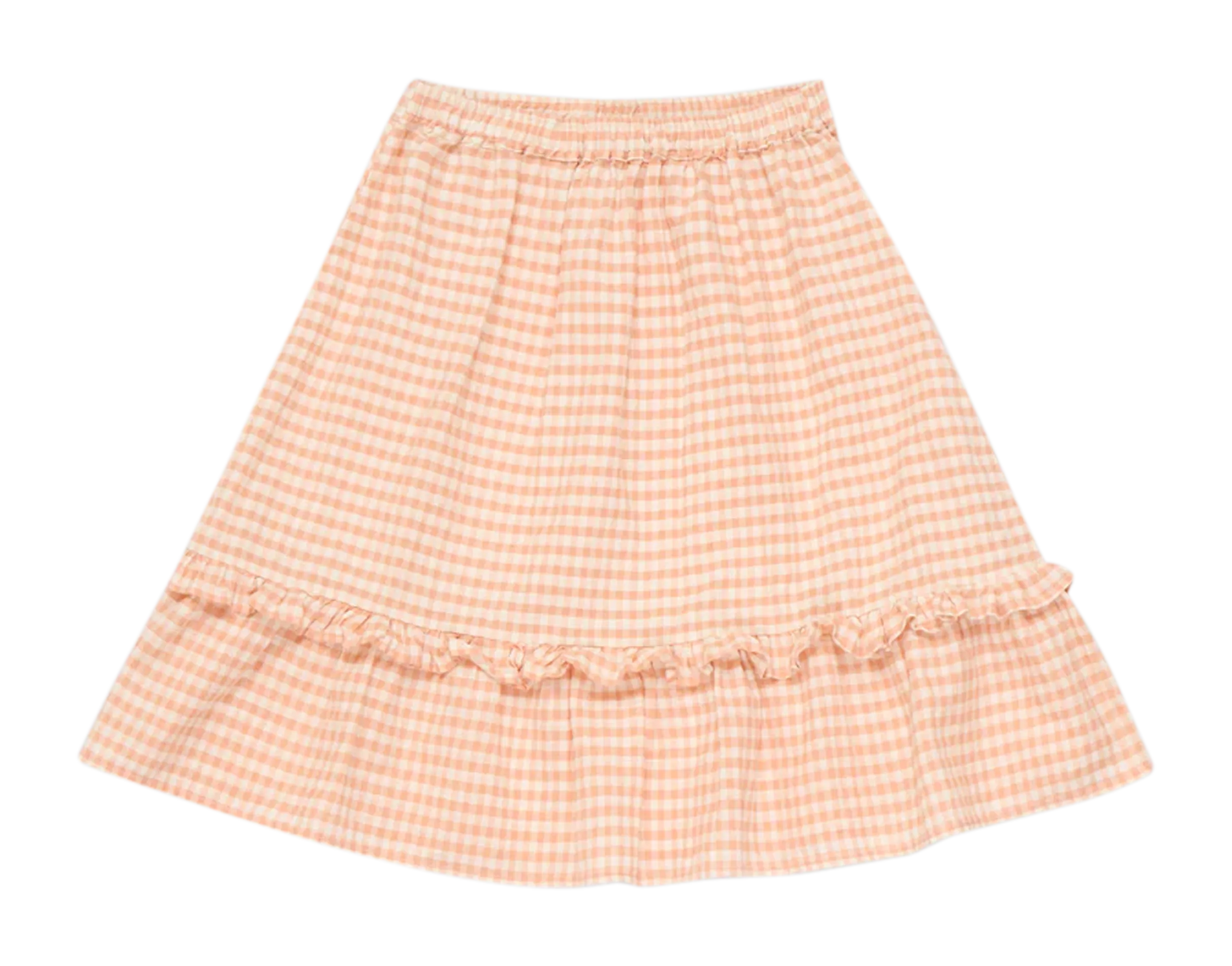 Ausgestellter Midirock aus Bio-Baumwolle mit Vichy-Karos Mehrfarbig PETRA
