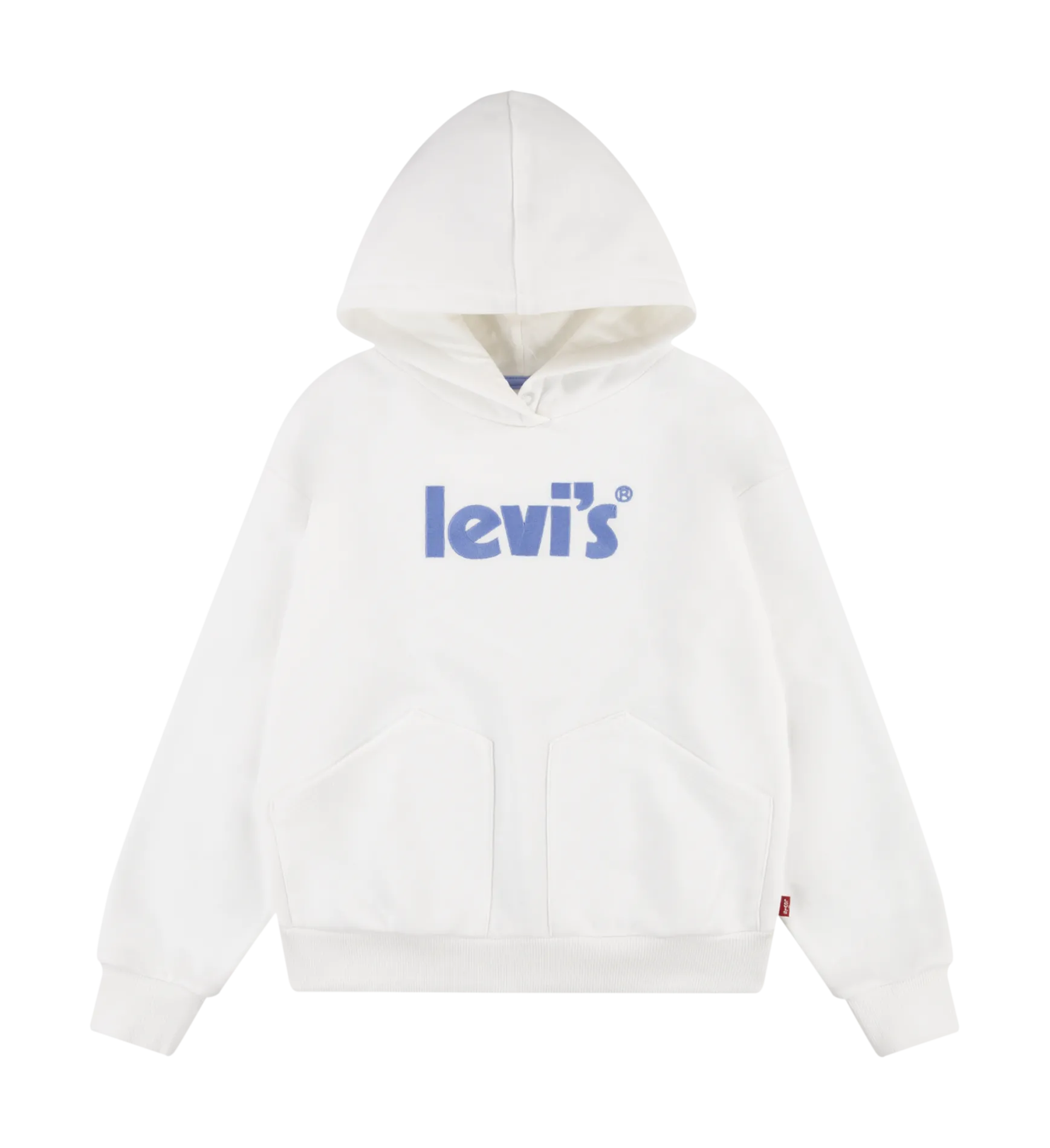 Kapuzensweatshirt aus Baumwoll-Mix mit Logoprint Weiss