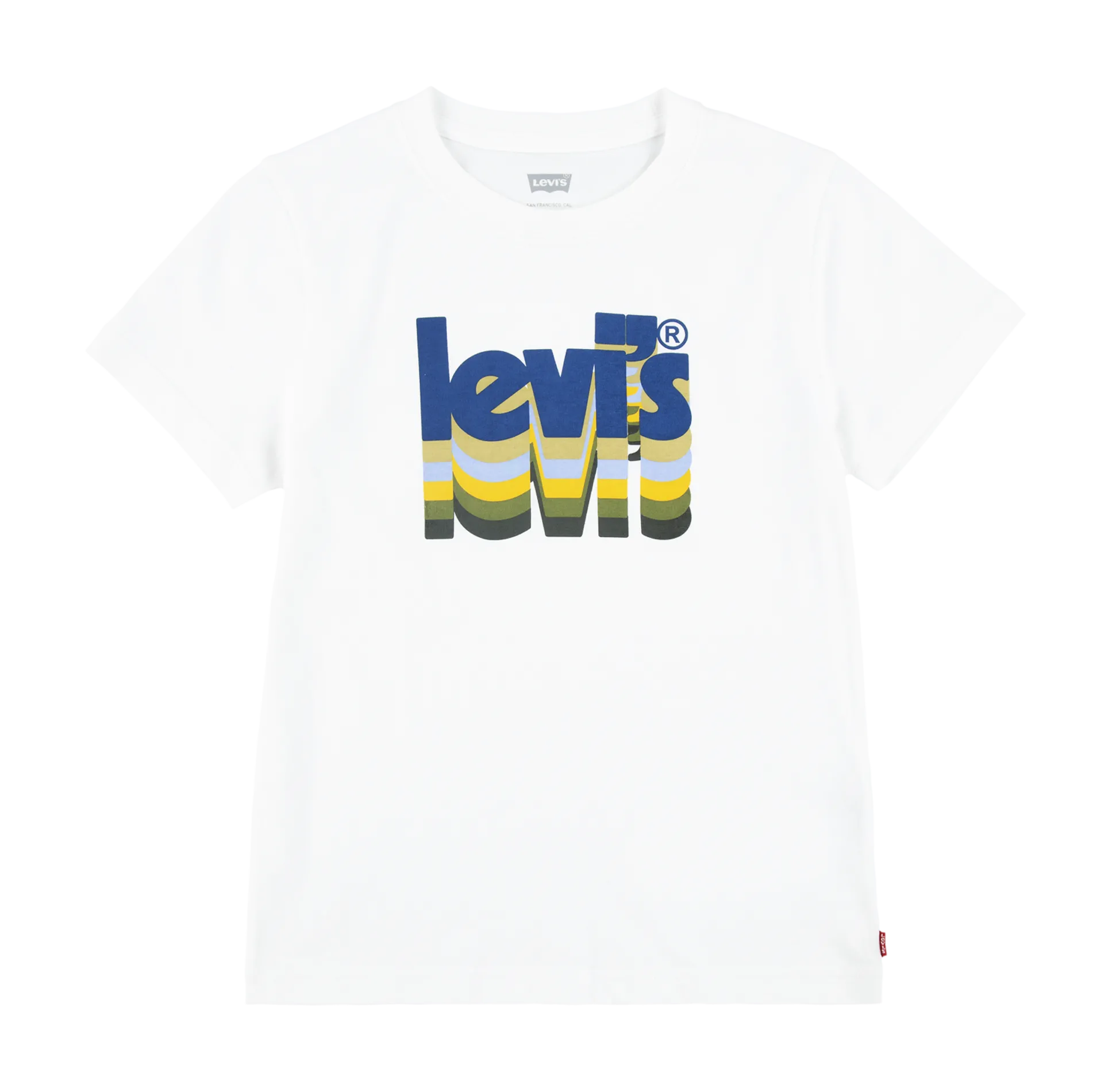 Kurzarm-T-Shirt aus Baumwolle Weiss