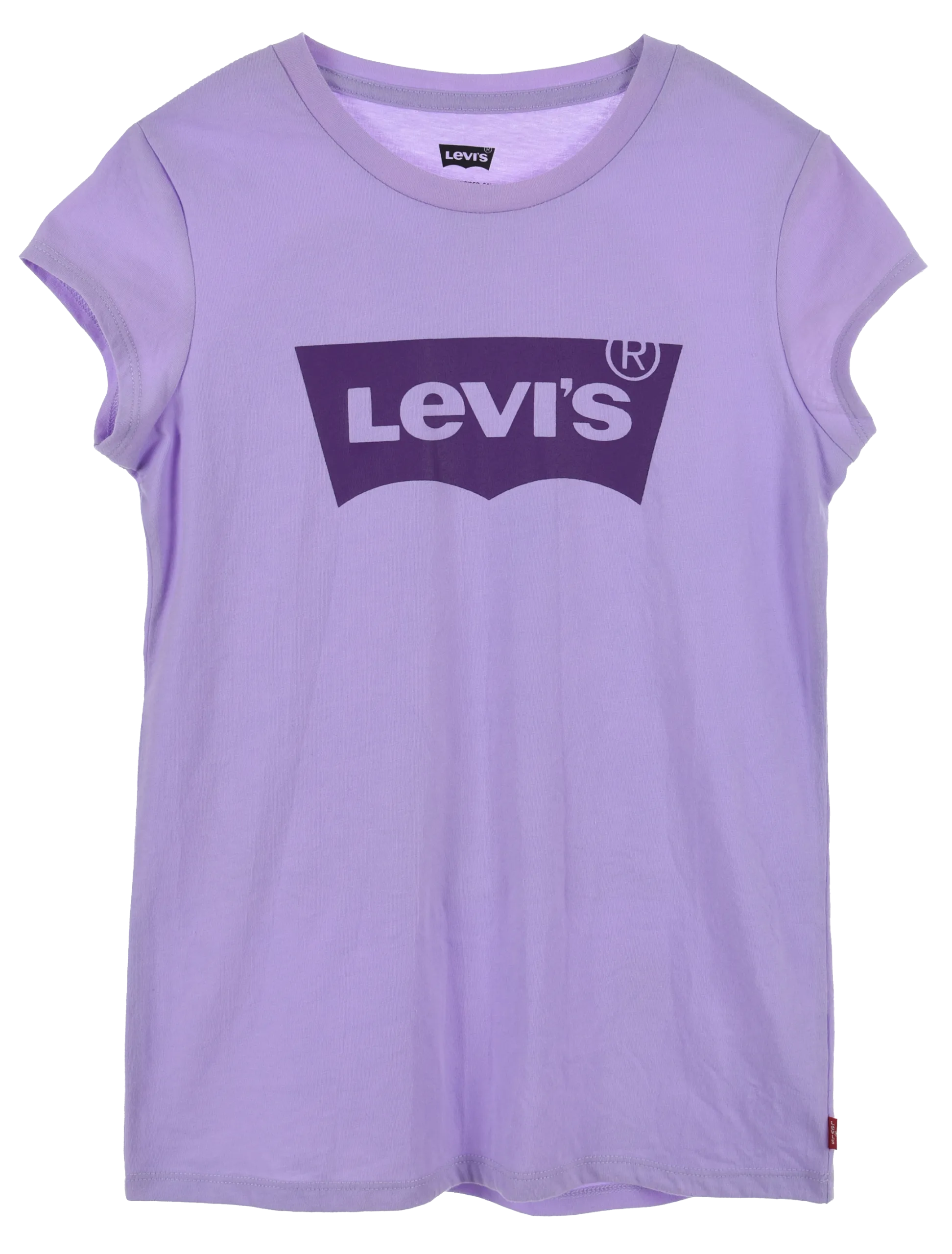 Gerade geschnittenes Rundhals-T-Shirt aus Baumwoll-Mix mit Siebdruck Schwarz