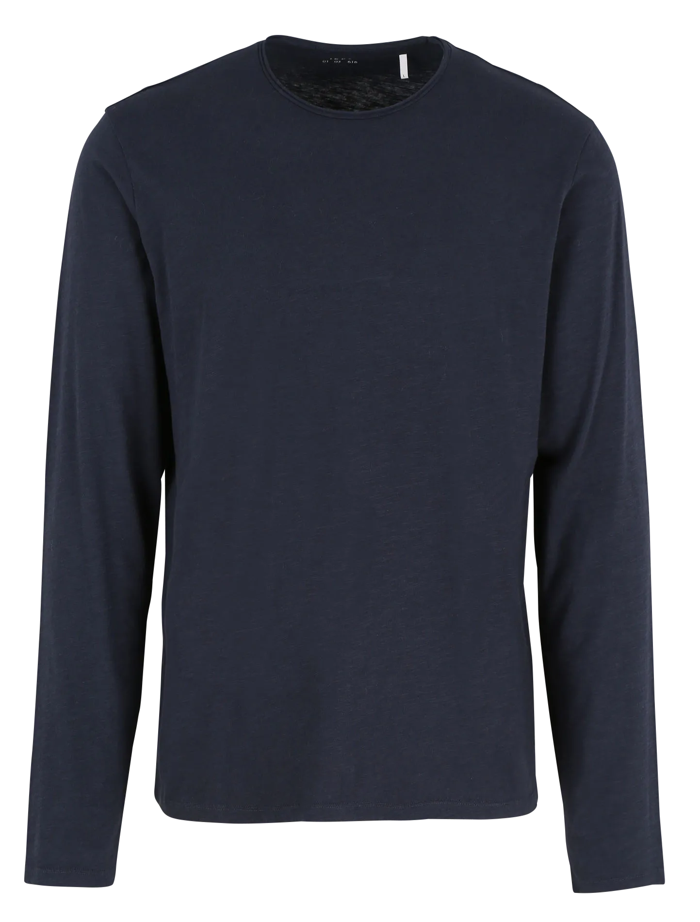 Rundhals-T-Shirt aus Baumwolle Blau