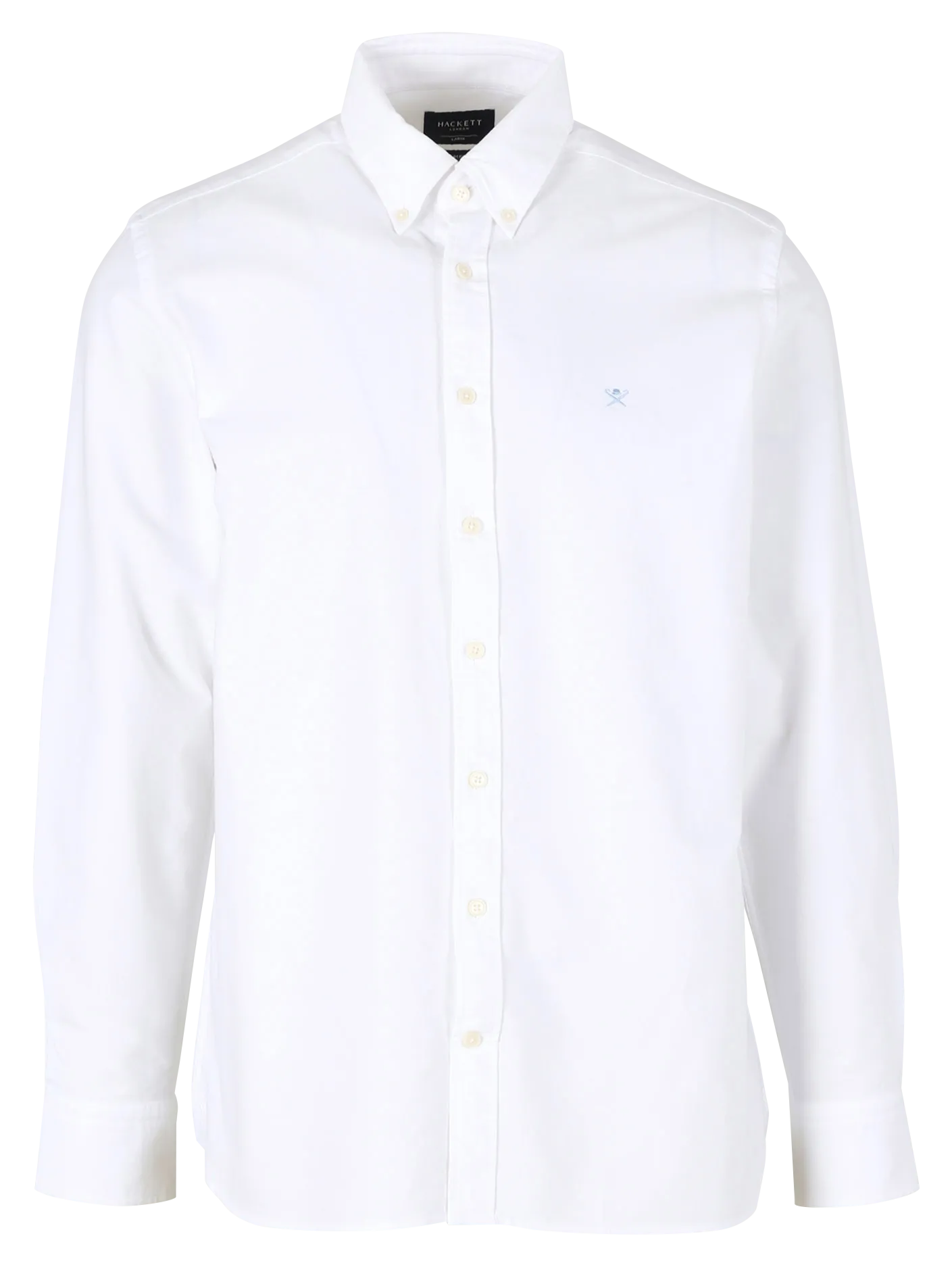 Baumwollbluse mit klassischem Kragen Weiss