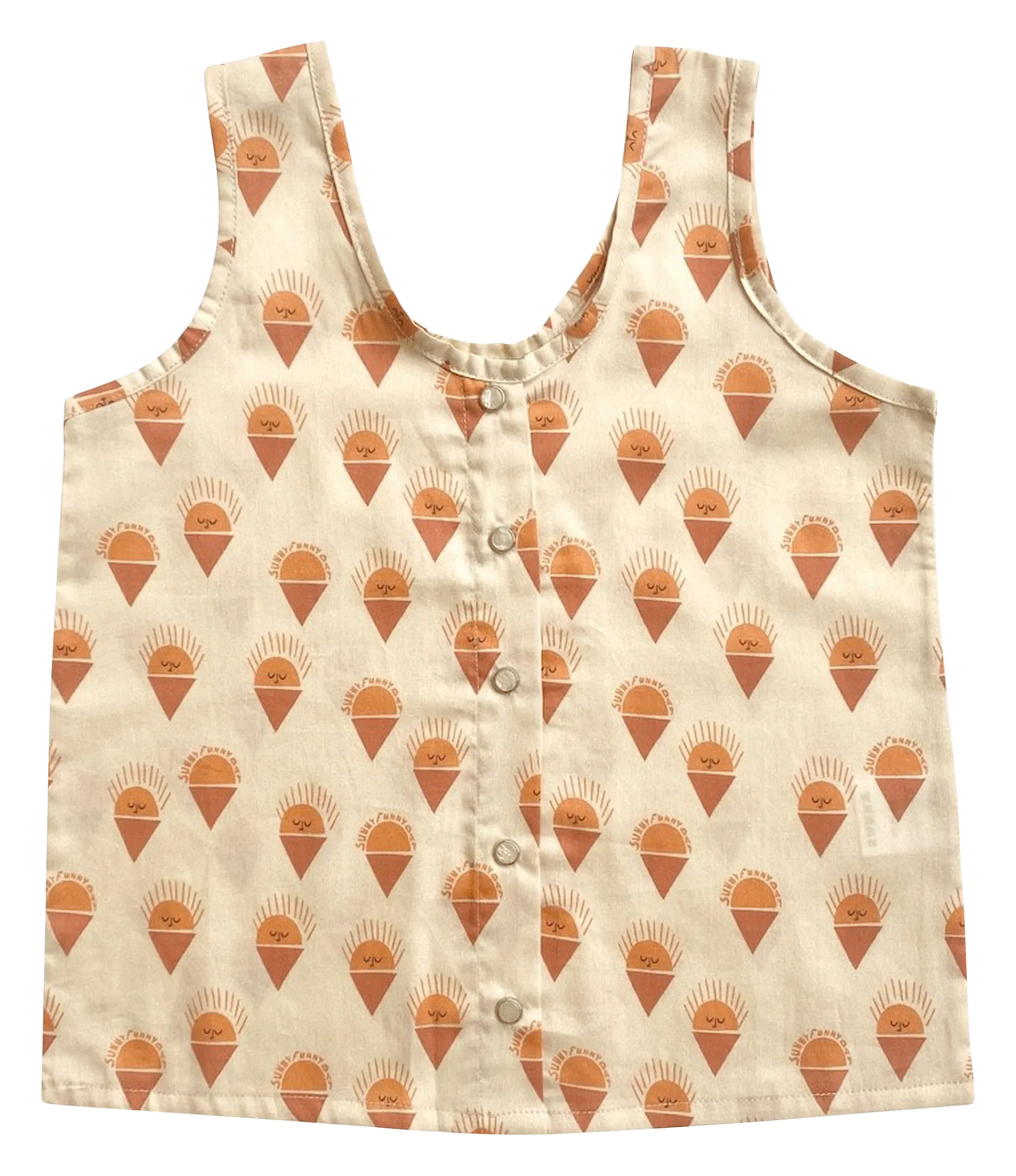 Gerade geschnittenes Tanktop mit Rundhalsausschnitt und Print Mehrfarbig DANA