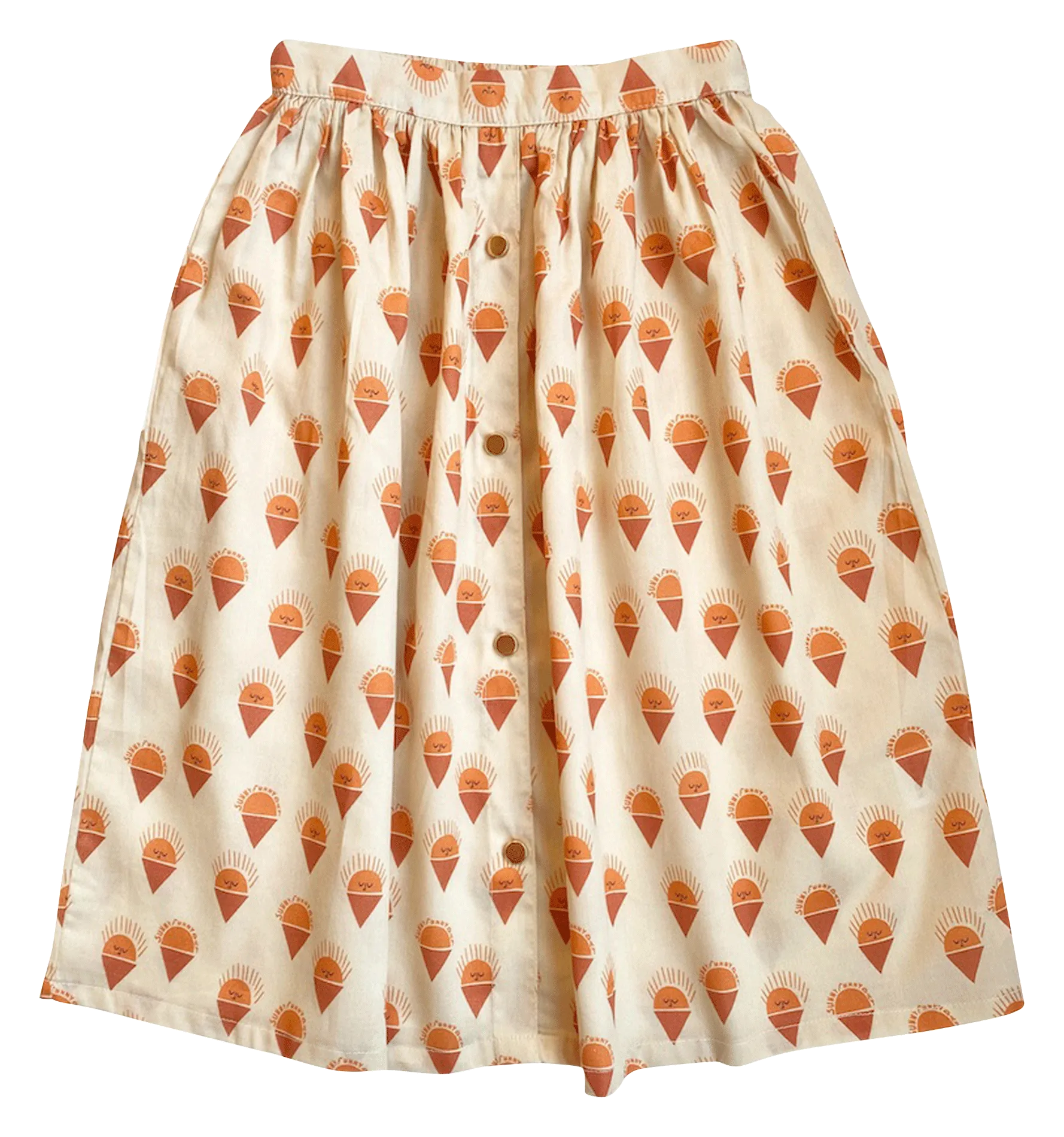 Langer Baumwollrock mit Print Mehrfarbig NEELA