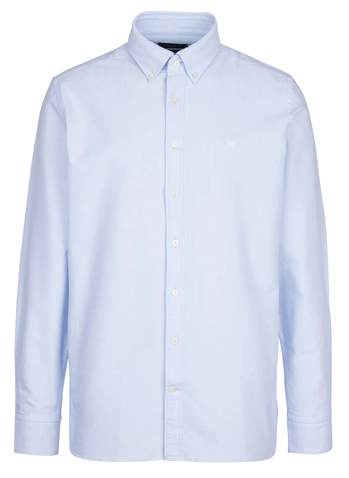 Baumwollbluse mit klassischem Kragen Blau