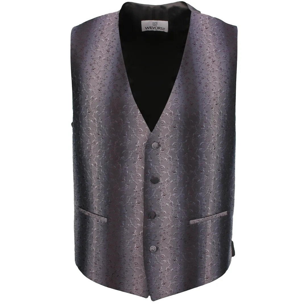 Wilvorst Herren Hochzeit Weste blau grau Paisley 457201 40 054
