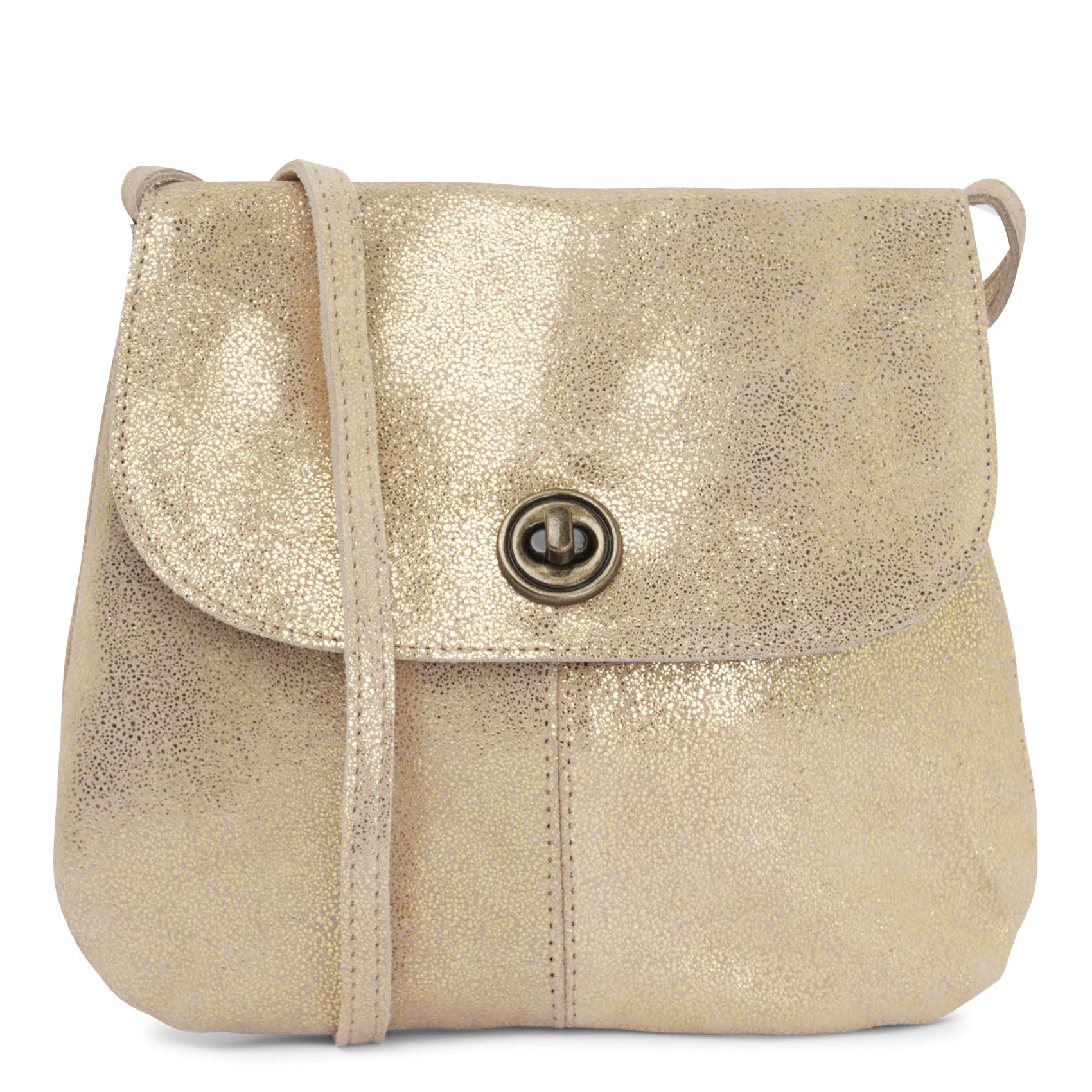 Umhängetasche aus Leder Golden TOTALLY