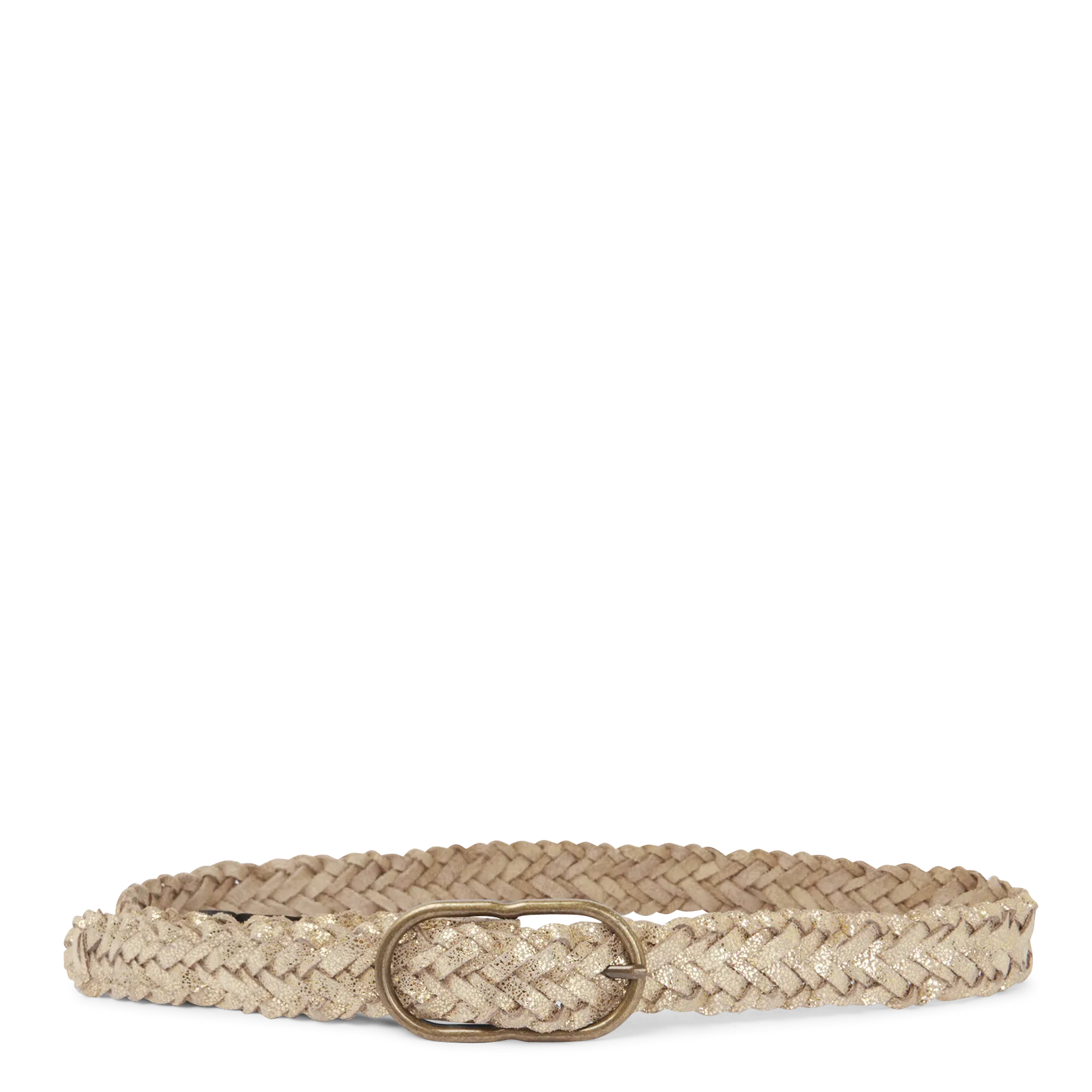 Geflochtener Ledergürtel Golden NADINAS