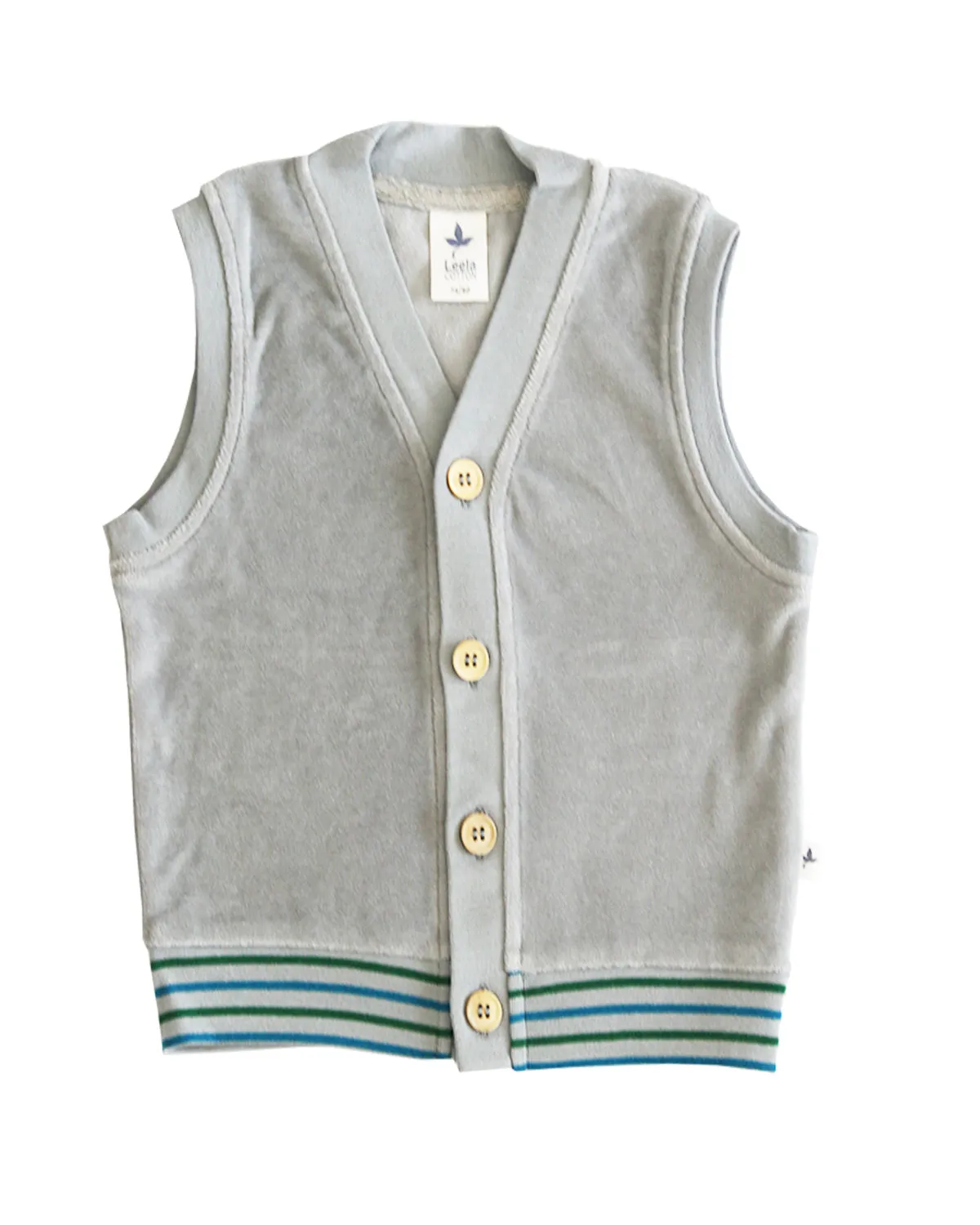 Nickyweste aus Baumwolle (Bio), Farbe hellgrau