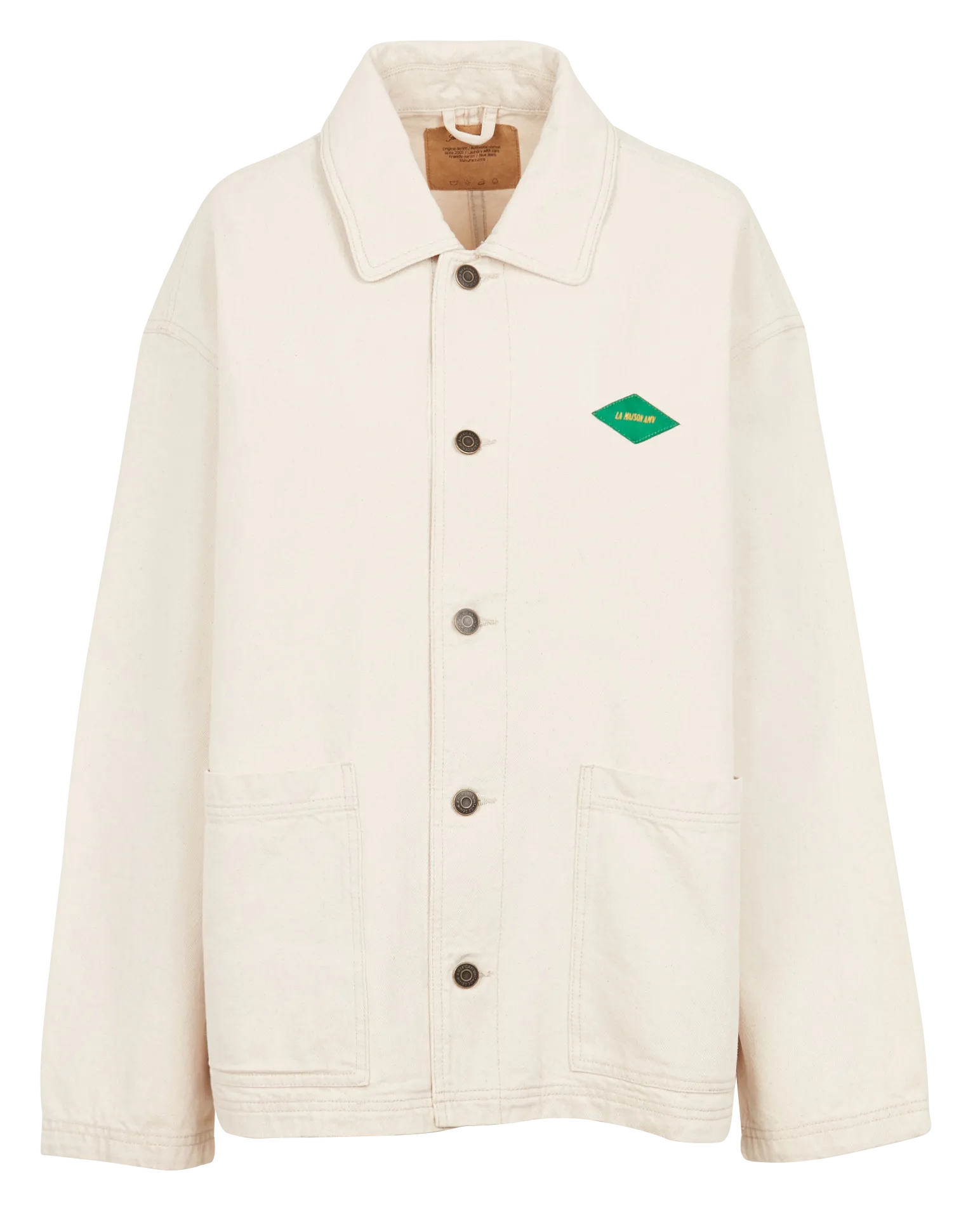 Baumwolljacke mit klassischem Kragen Beige DATCITY