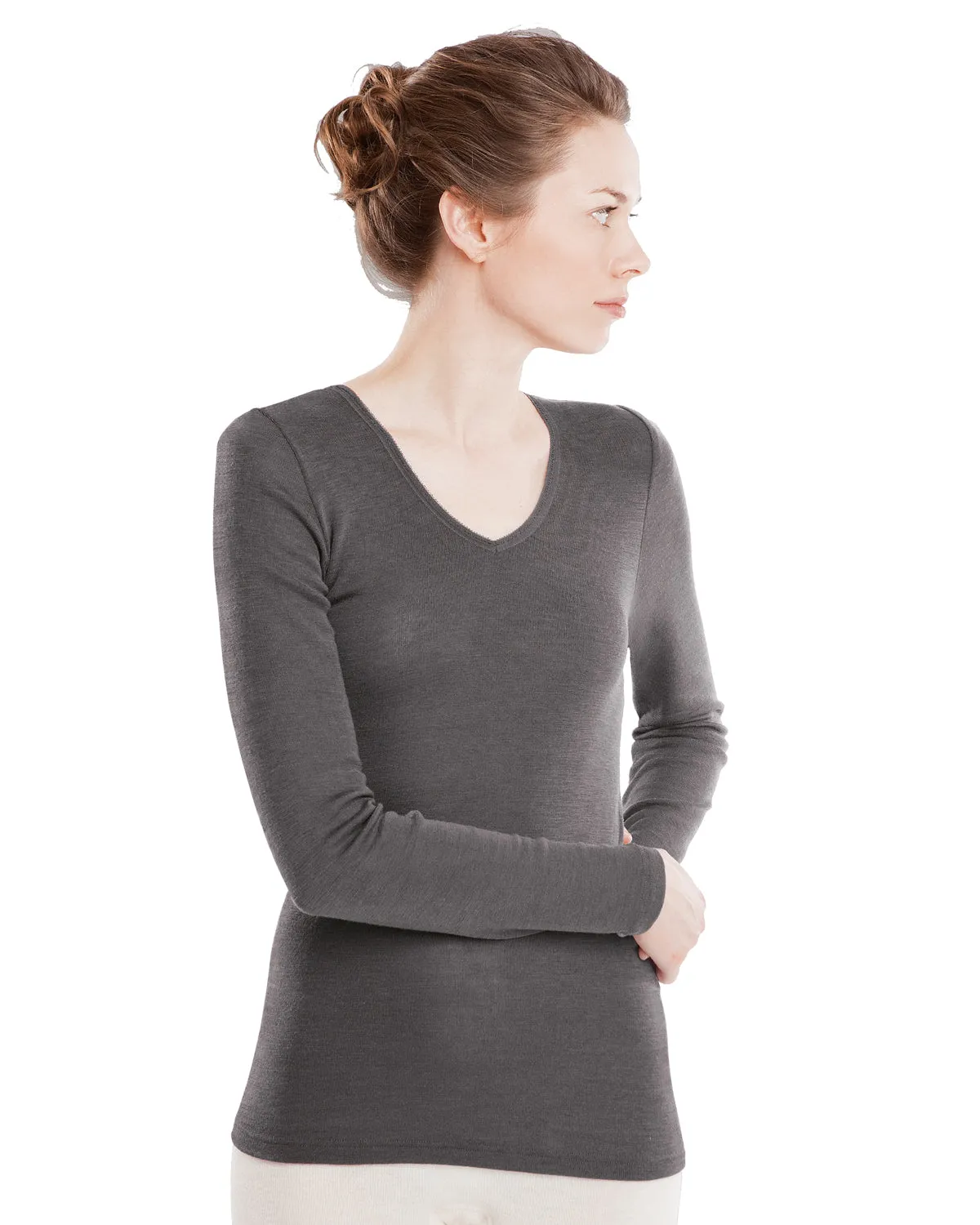 Living Crafts Langarm Unterhemd KbT Wolle Seide