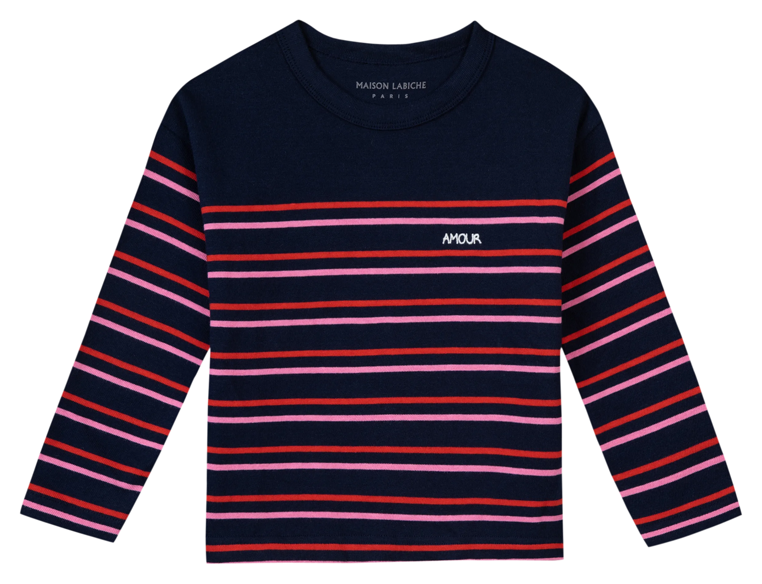 T-Shirt mit Rundhalsausschnitt ?amour? aus Bio-Baumwolle Blau MOULIN AMOUR