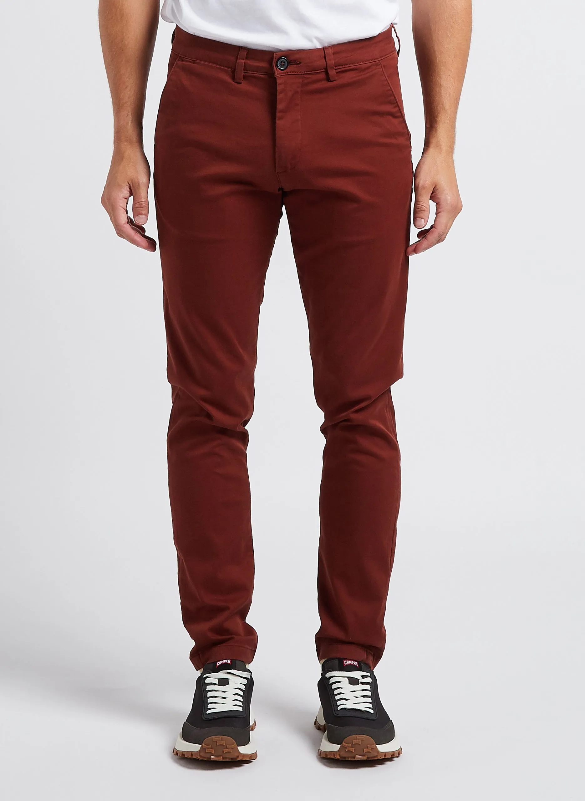 Slimfit-Chinohose aus Baumwolle Rot