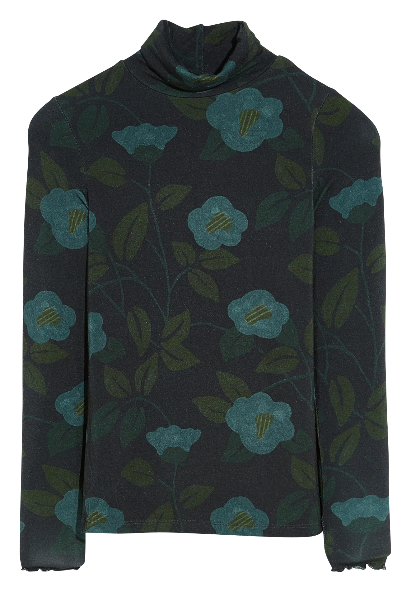 Unterzieh-Rollkragenpullover mit Print Mehrfarbig VELFIE