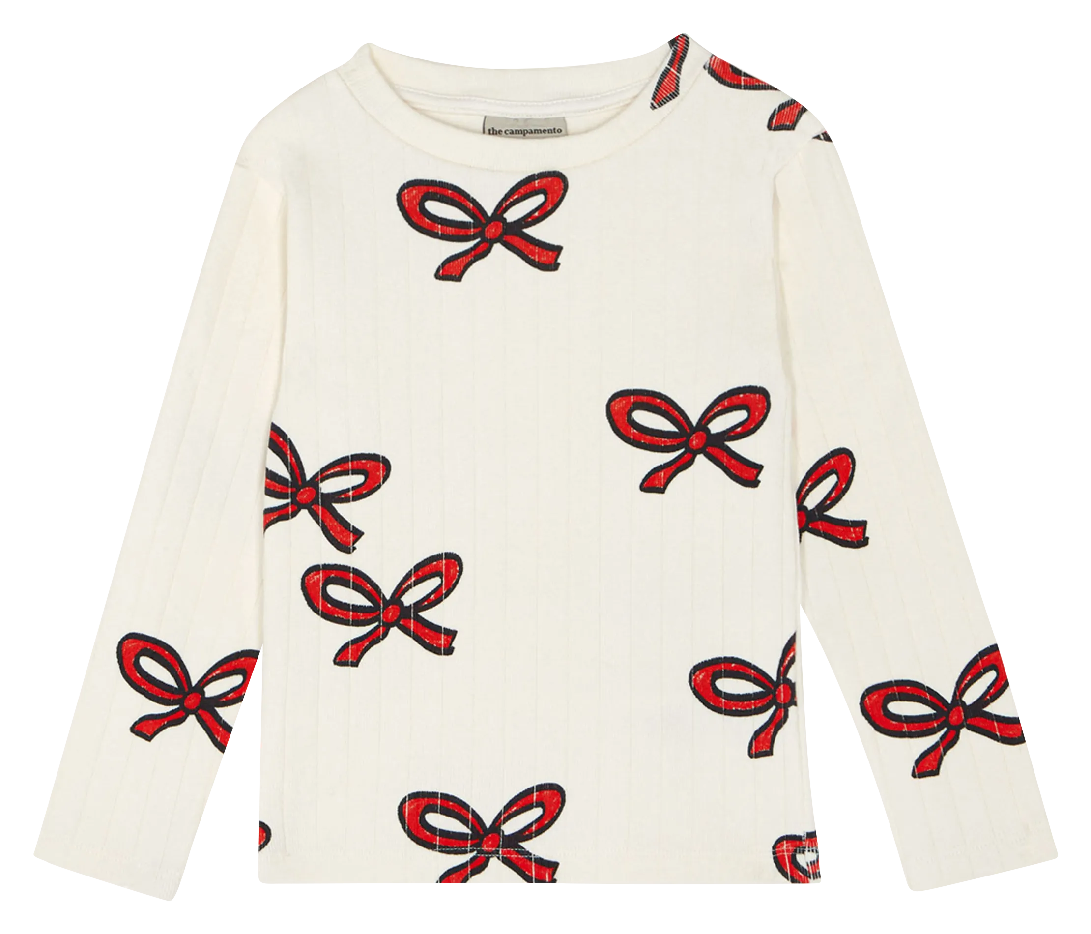 Rundhals-T-Shirt aus Baumwolle mit Print Weiss