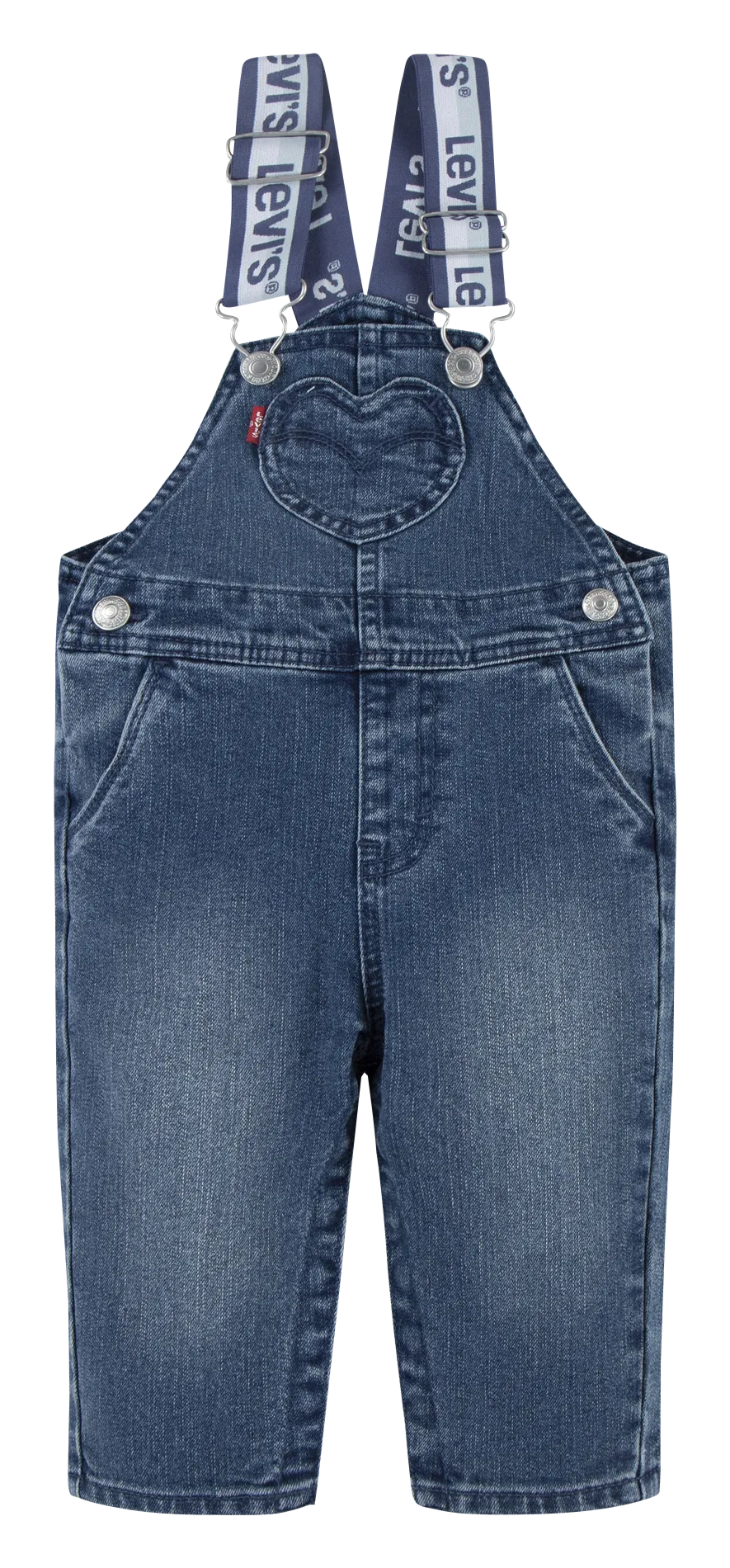 Latzhose aus Denim-Mix Blau