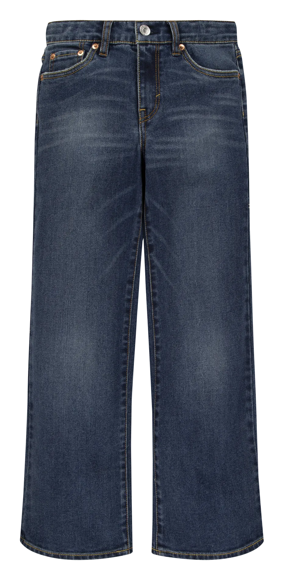 Boyfriend Jeans aus verwaschenem Denim Blau