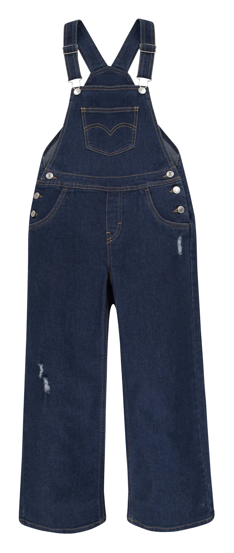 Latzhose aus Raw-Denim-Mix Blau