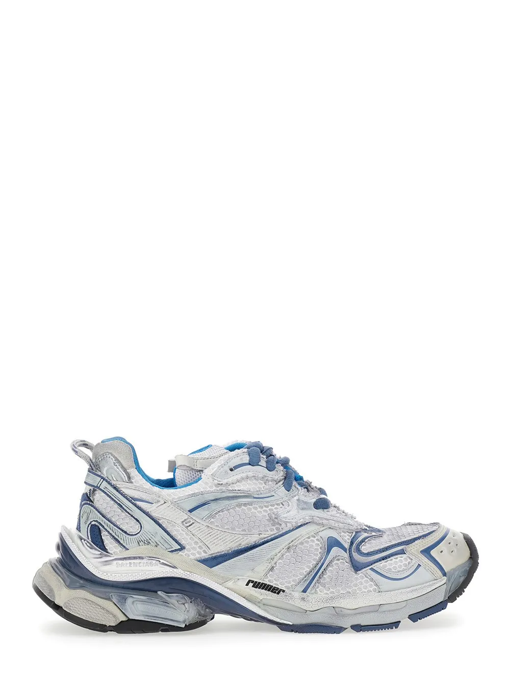 Hellblaue Low-Top-Sneakers "Runner 2.0" mit Runner-Logo aus technischem Stoff Herren