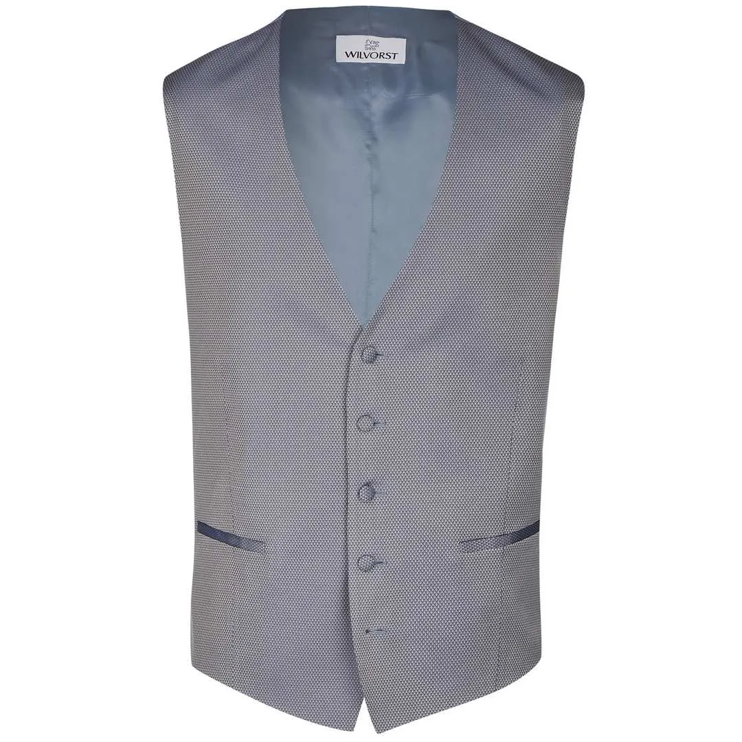 Wilvorst Herren Weste Hochzeitsanzug blau gemustert 497119 87 036