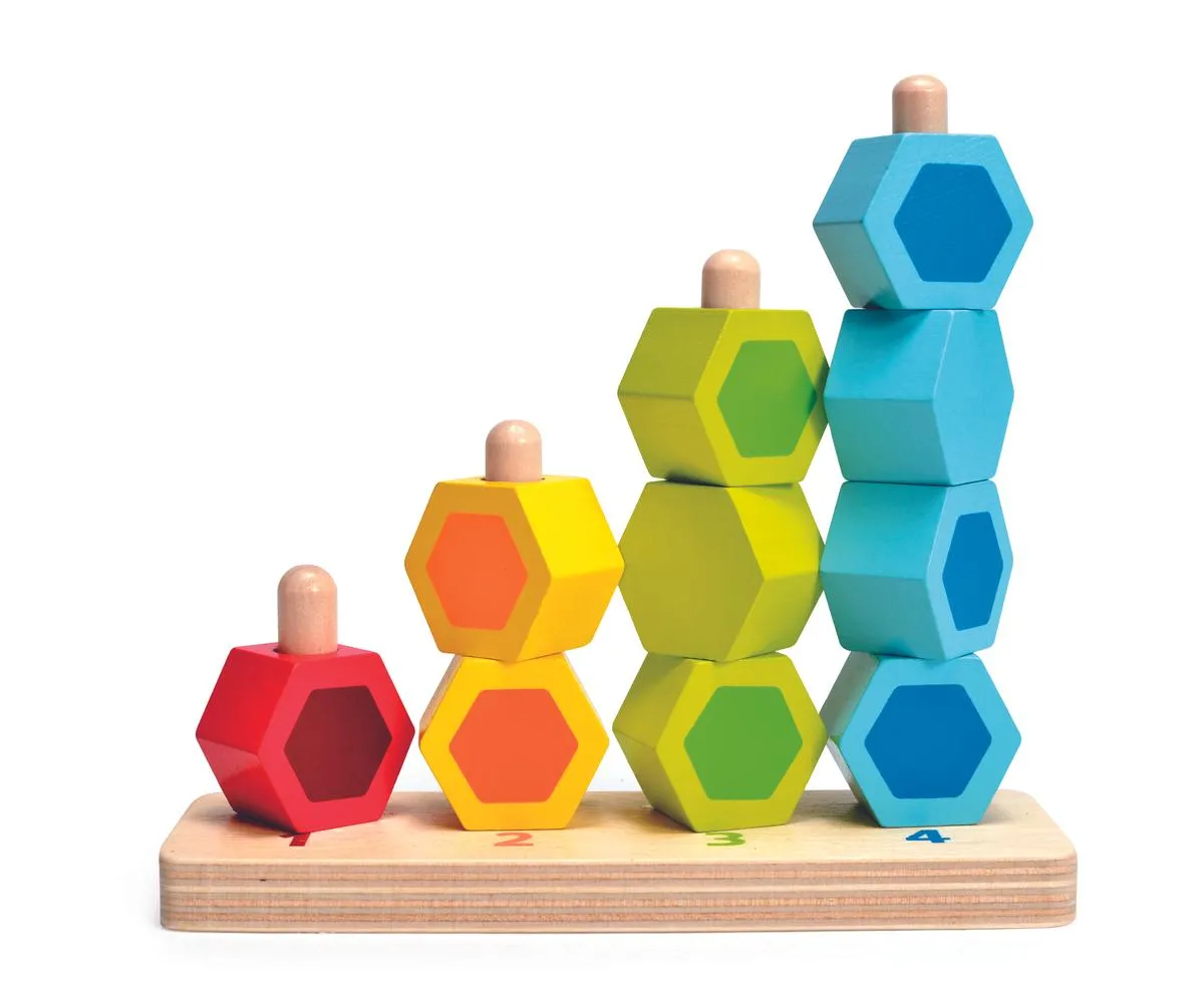 Zähl- und Steckspiel aus Holz