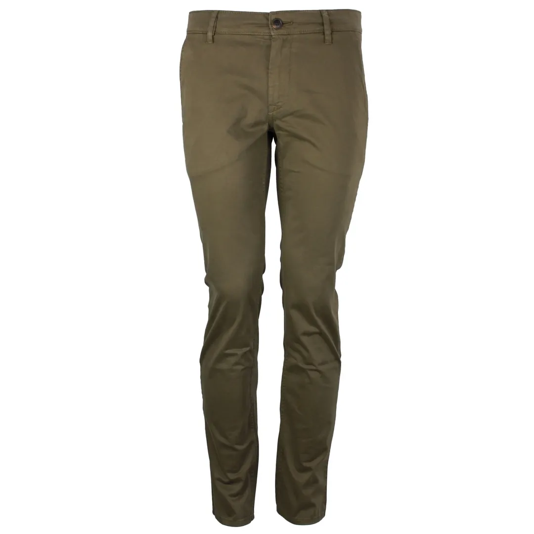 BOSS Herren Schino Hose Slim grün unifarben 50470813 308 dark green