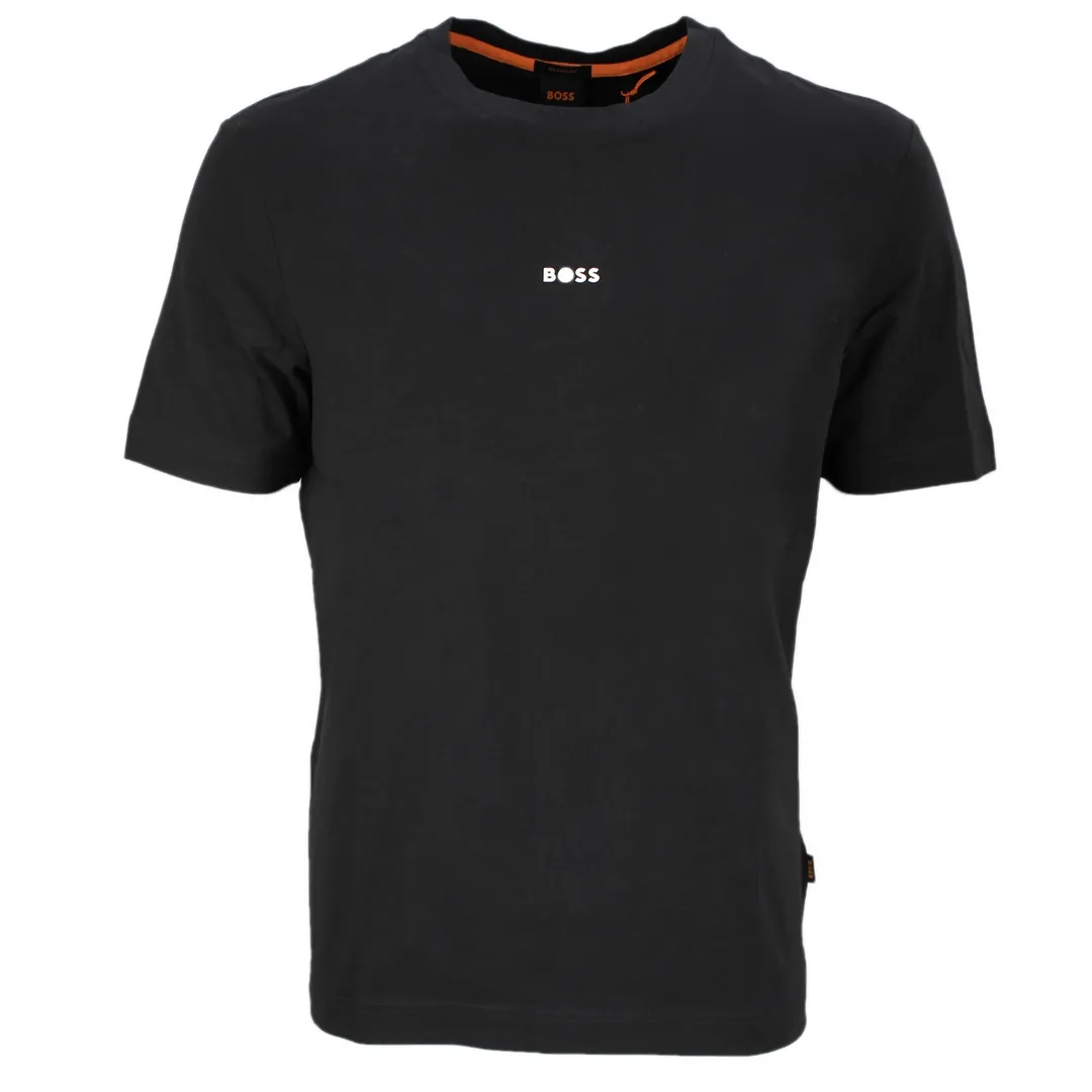 BOSS Herren T-Shirt kurzarm Tchup schwarz unifarben 50473278 001 black