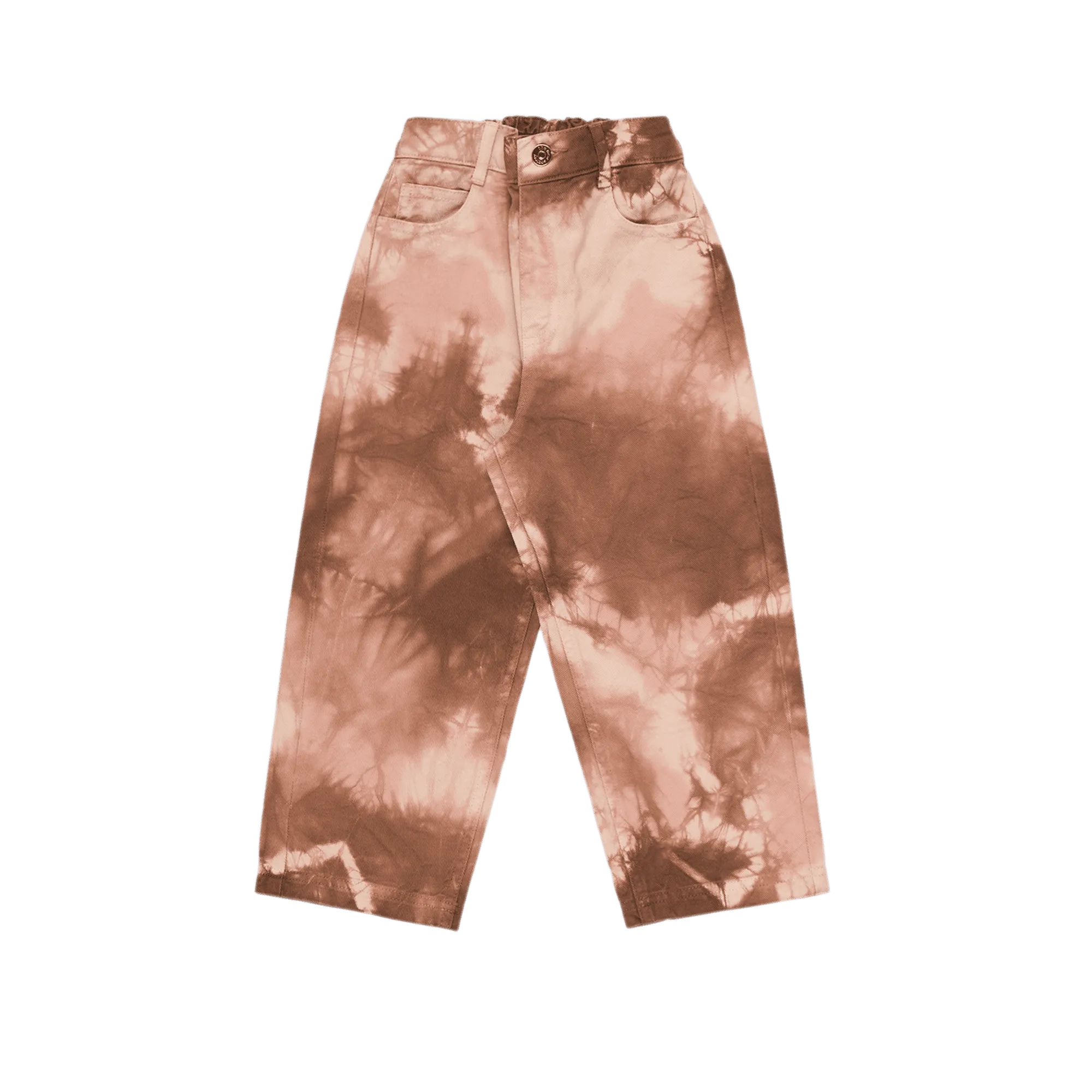 Boyfriend Jeans aus Baumwolle mit Print Braun LAURENT