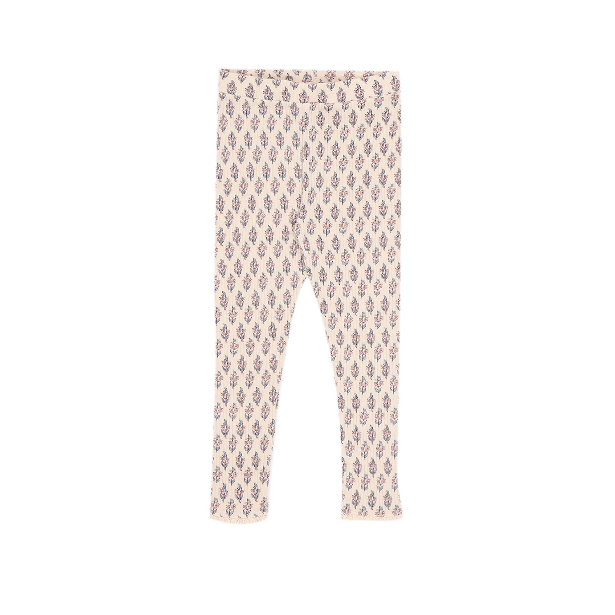 Gerippte Leggings aus Baumwolle mit Print Rosa BETSY