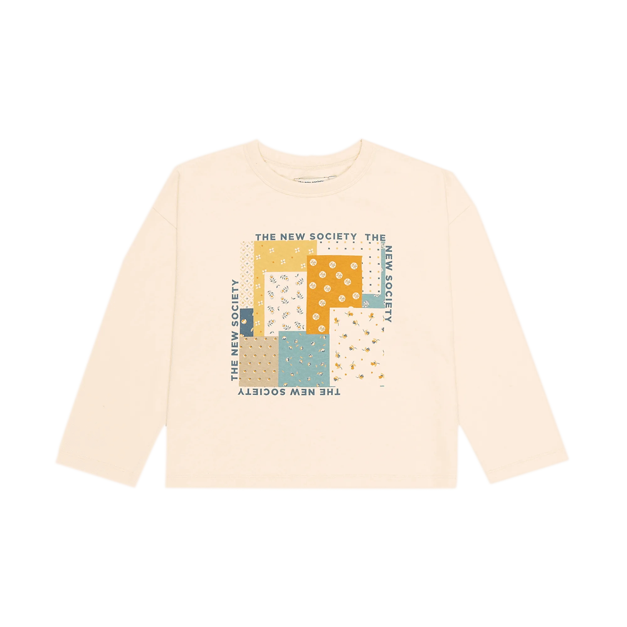 Rundhals-T-Shirt aus Baumwolle mit Siebdruck Beige BOBBIE