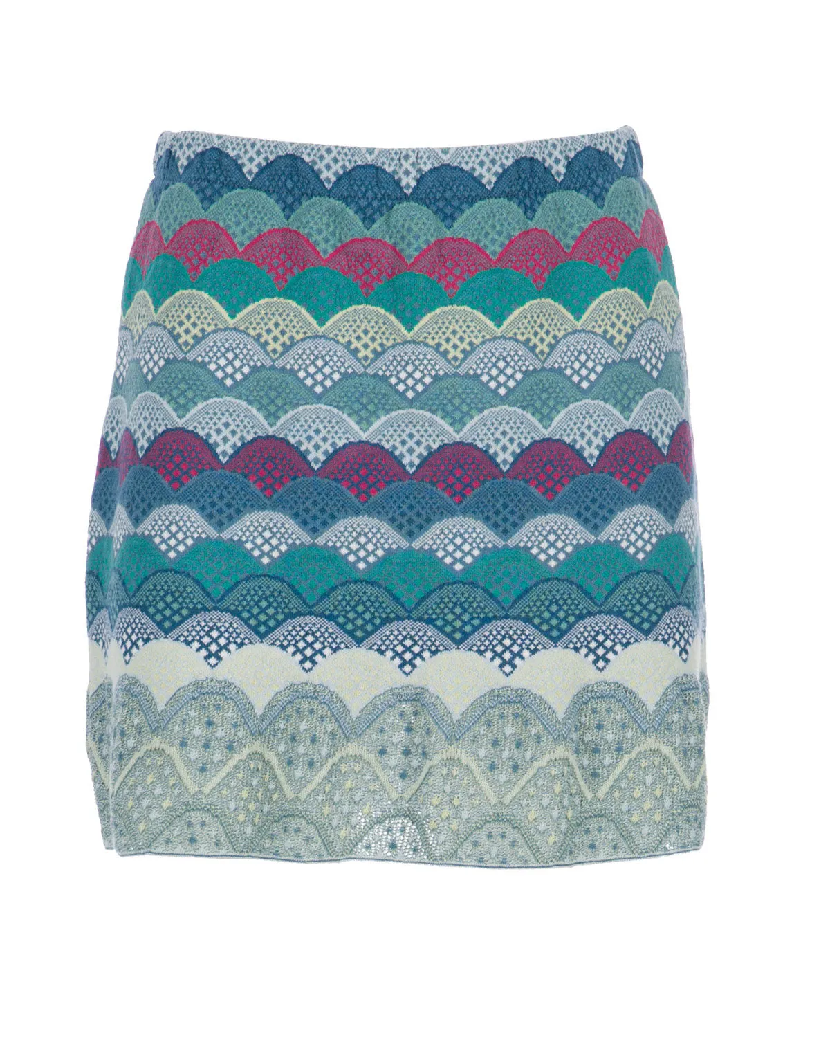 Dunque Schweikardt Moden Jacquard-Rock Ajour Bio Baumwolle