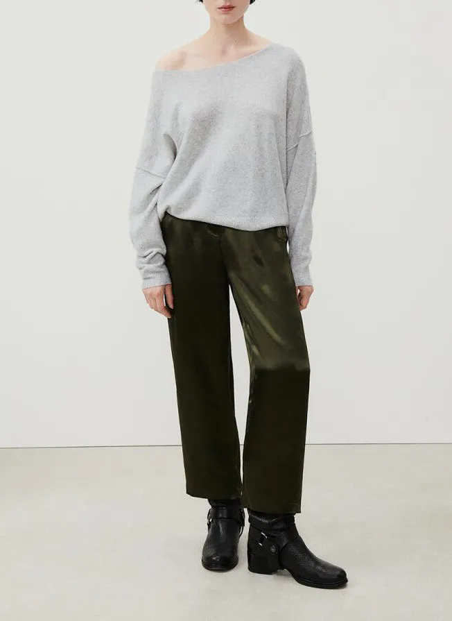 Wollmix-Pullover mit U-Boot-Ausschnitt Grau DAMSVILLE