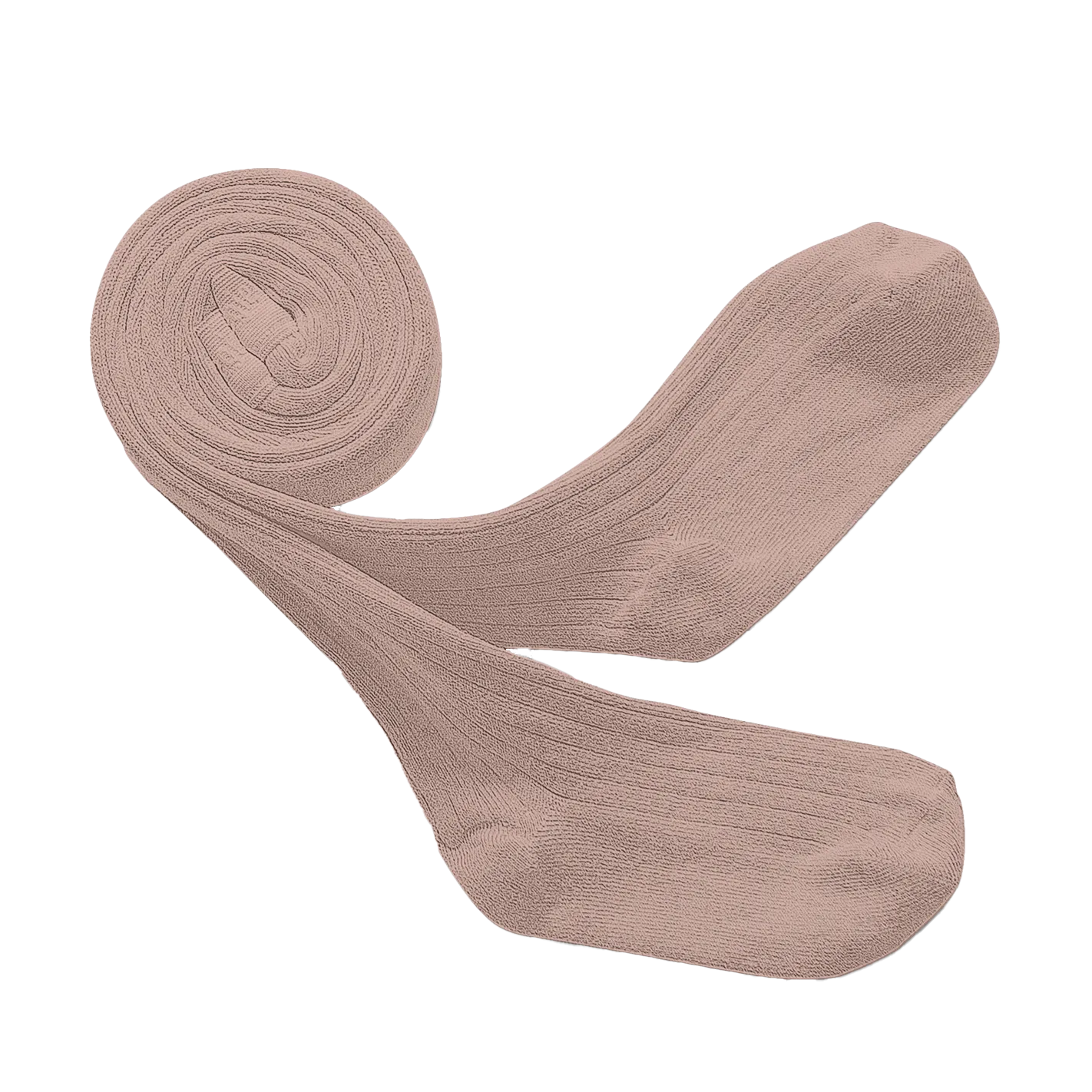 Gerippte Strumpfhose aus Baumwoll-Mix Rosa LOUISE