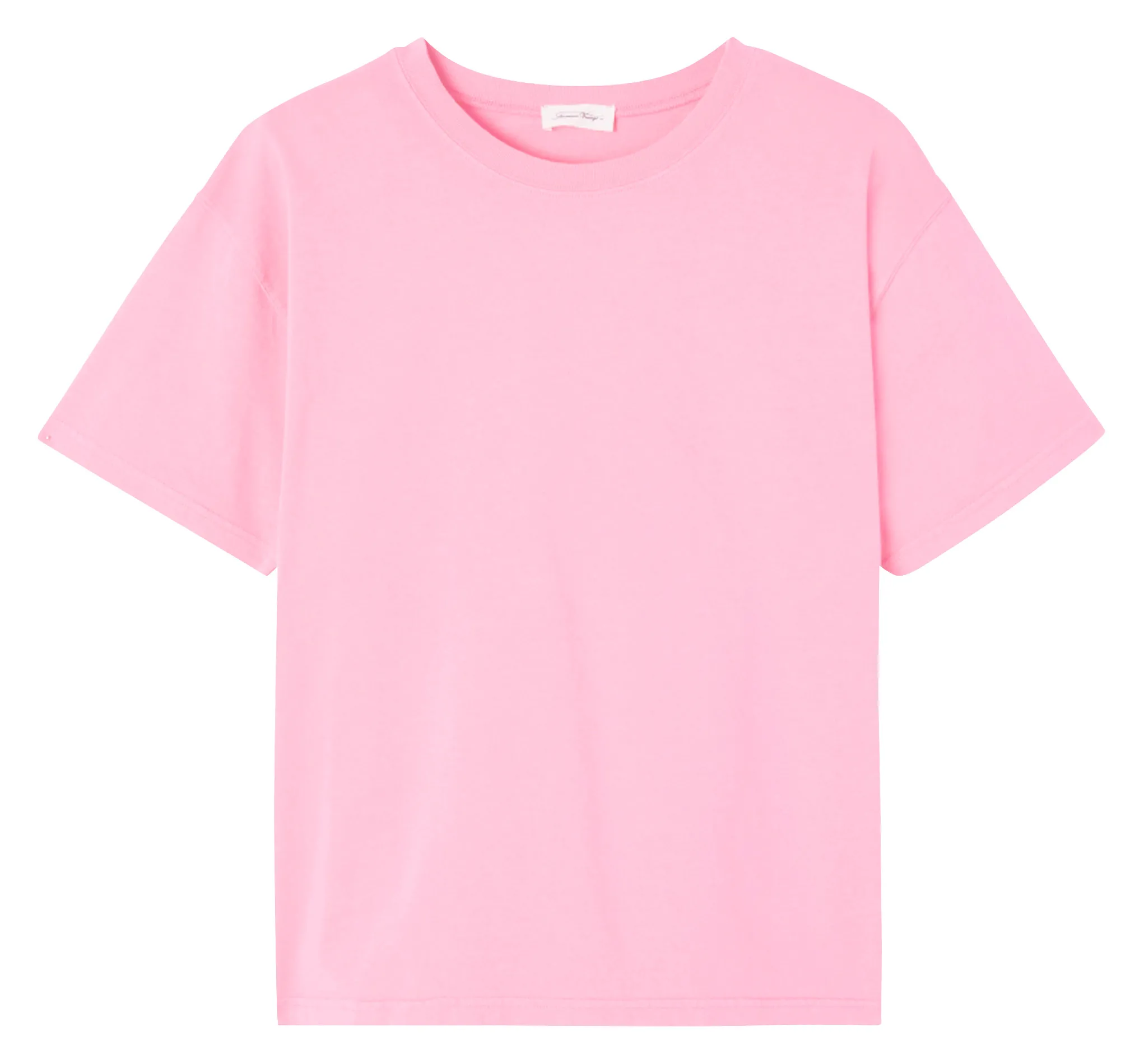 Weites Rundhals-T-Shirt aus Baumwolle Rosa FIZVALLEY
