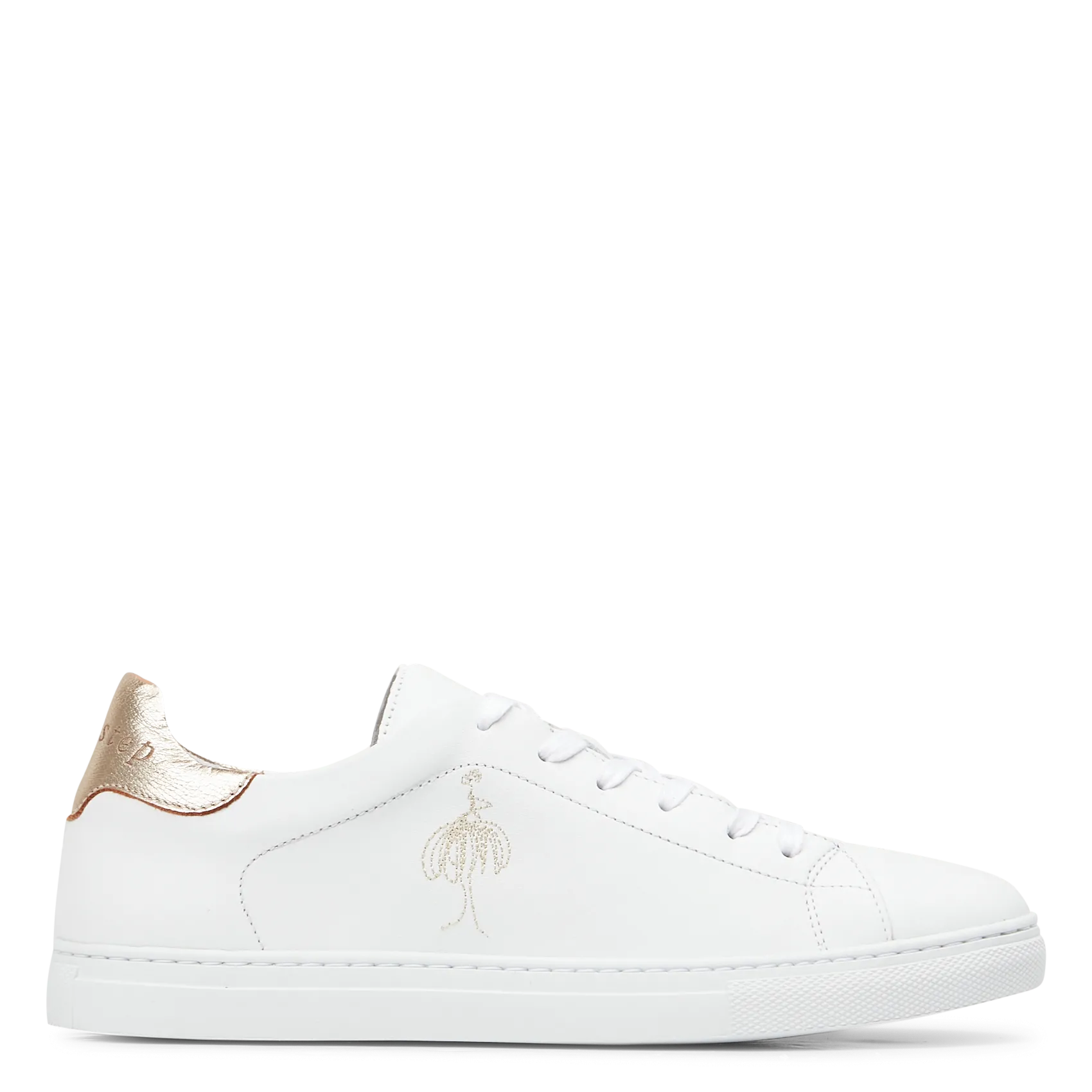 Niedrige Ledersneaker Weiss OASIS