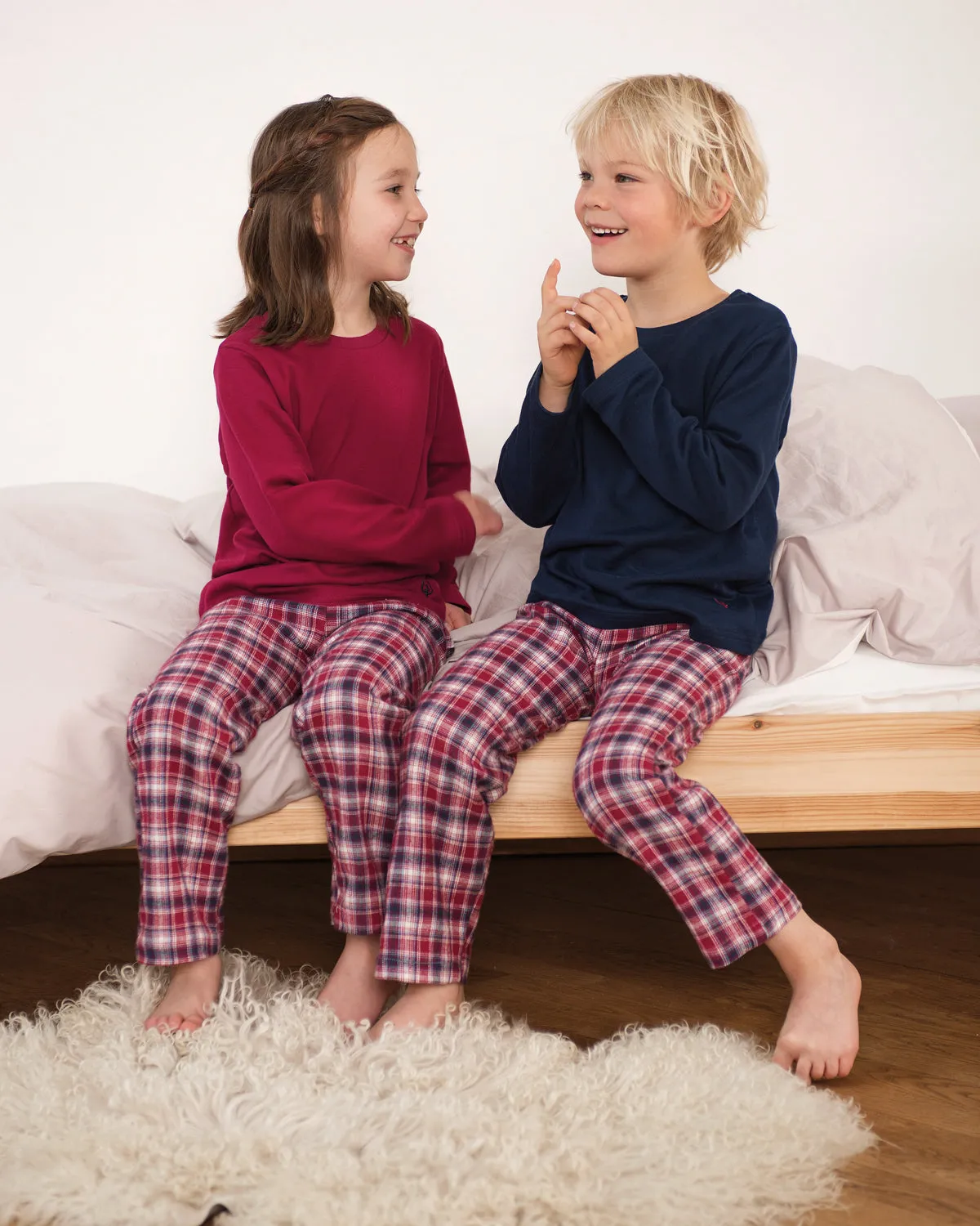 Kinder Schlafanzug Pyjama Baumwolle (Bio)