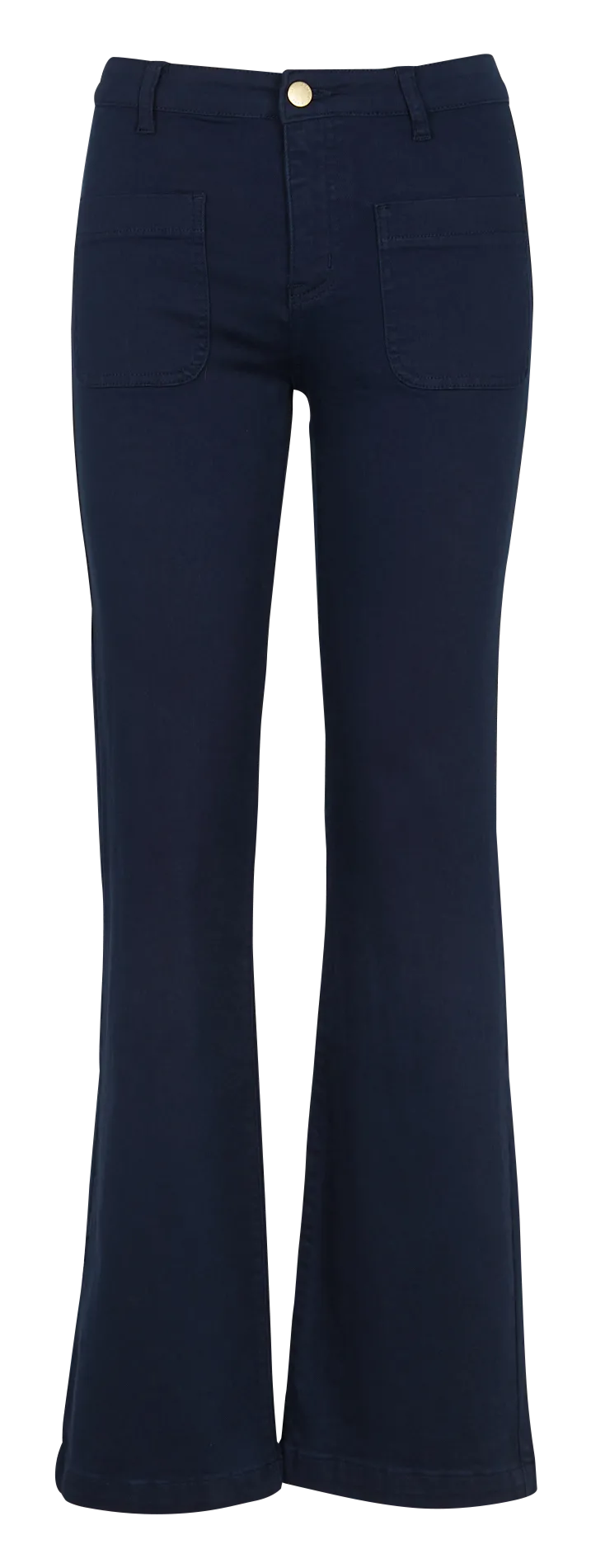 Ausgestellte High Waist Jeans aus Baumwoll-Mix Blau SONNY
