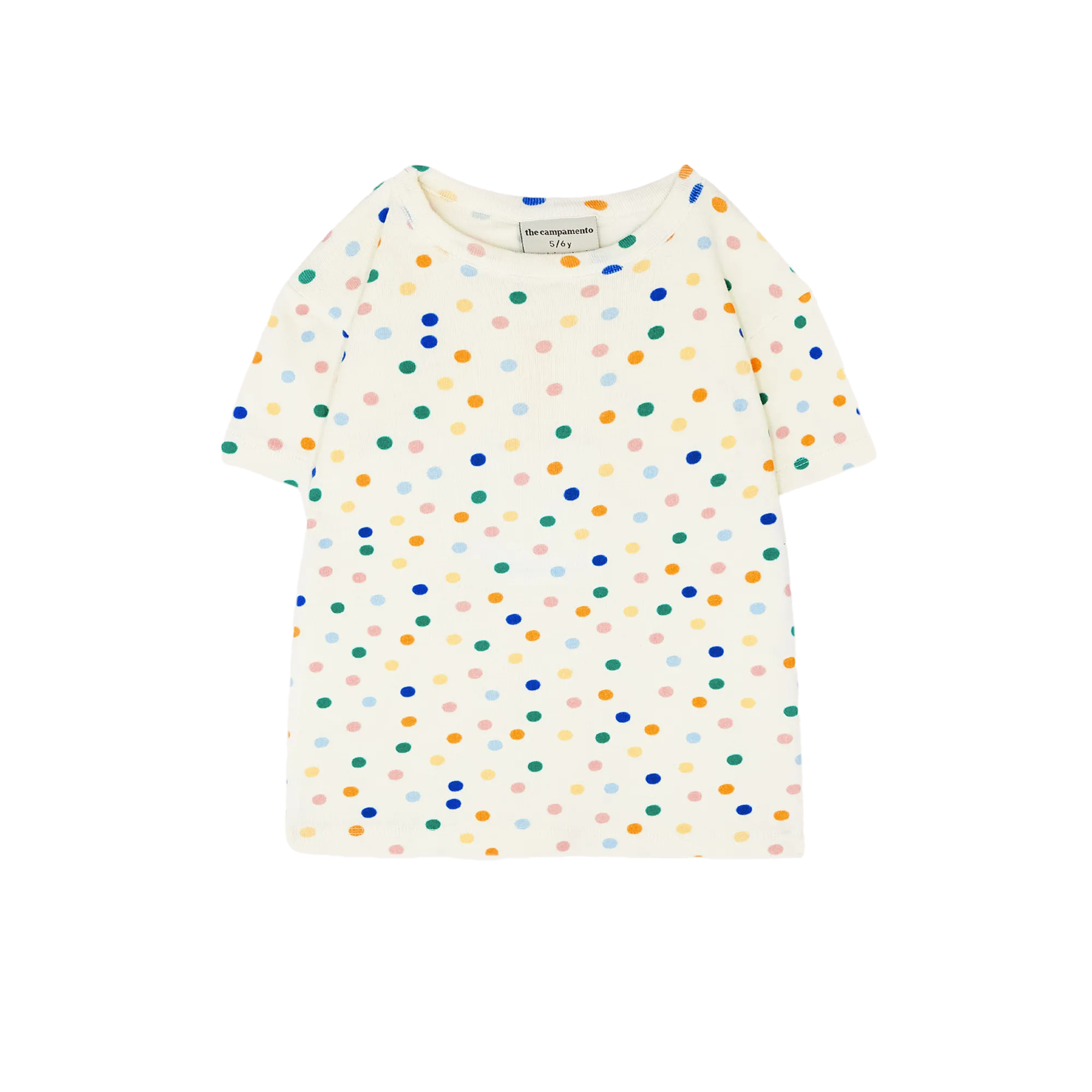 Weites Rundhals-T-Shirt aus Bio-Baumwolle Weiss