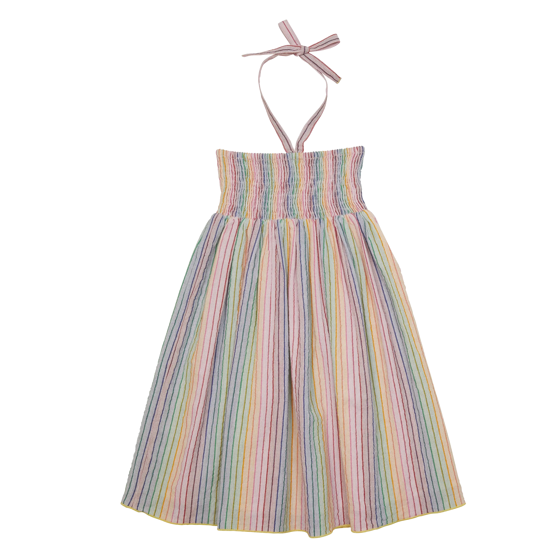 Gestreiftes Midikleid aus Baumwolle Mehrfarbig ISCHIA