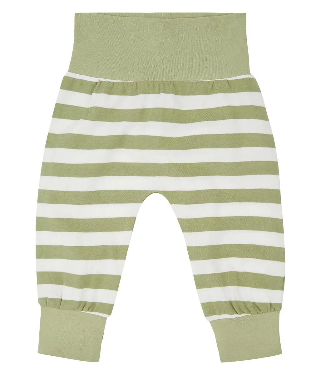 Jersey-Hose "Sjors", olive-gestreift, Biobaumwolle