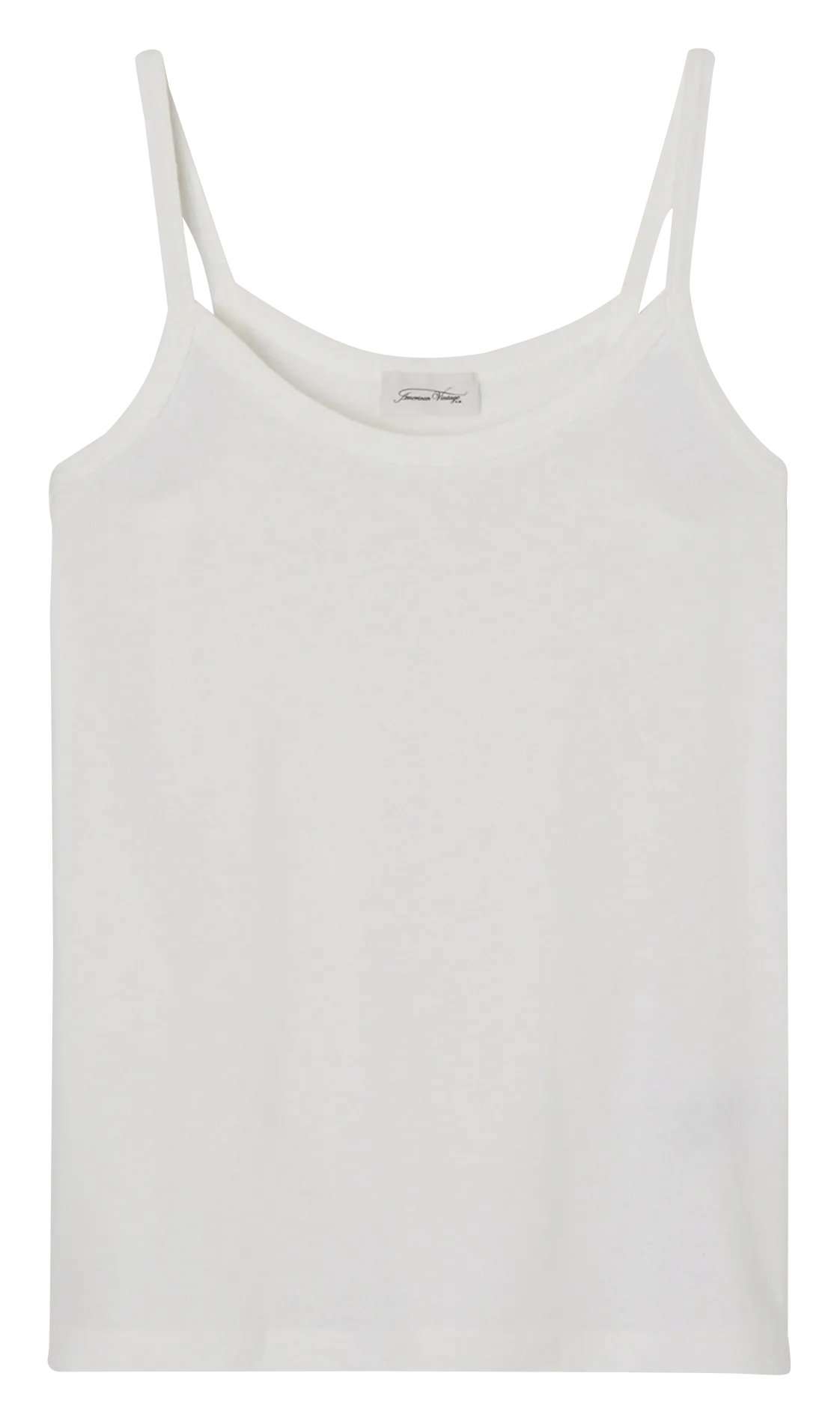 Gerade geschnittenes Baumwoll-Tanktop Weiss GAMIPY