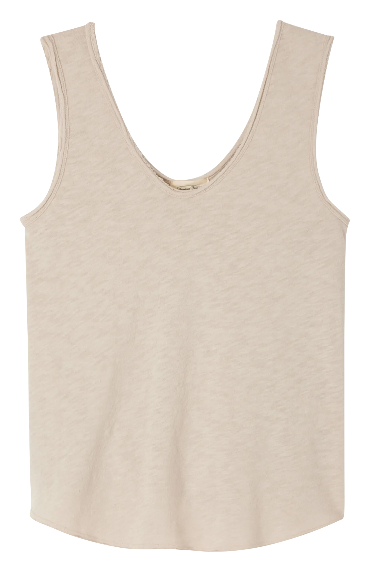 Gerade geschnittenes Rundhals-Tanktop aus Baumwolle Beige SONOMA