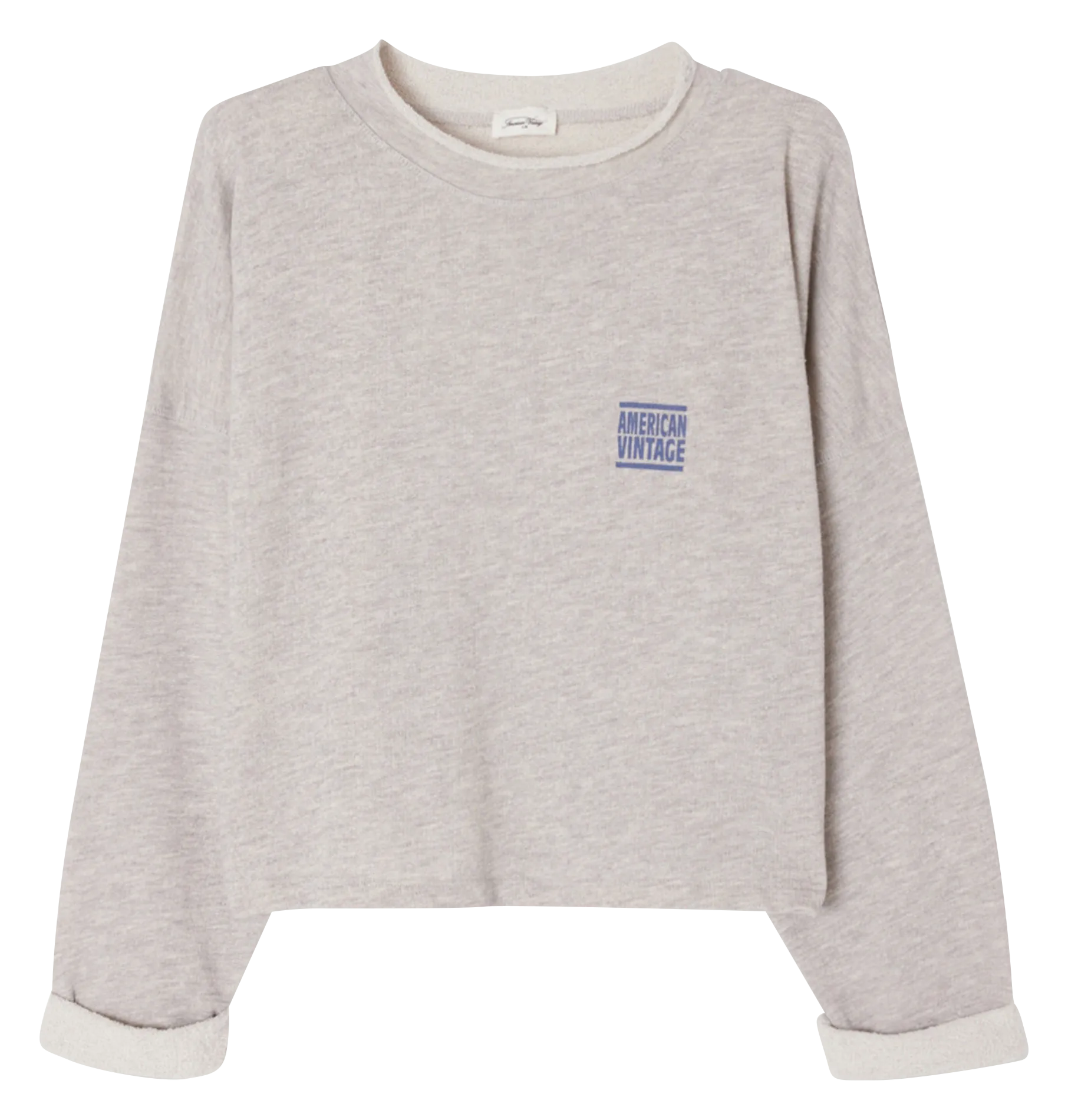 Rundhals-Sweatshirt aus Baumwoll-Mix Grau ZOFBAY