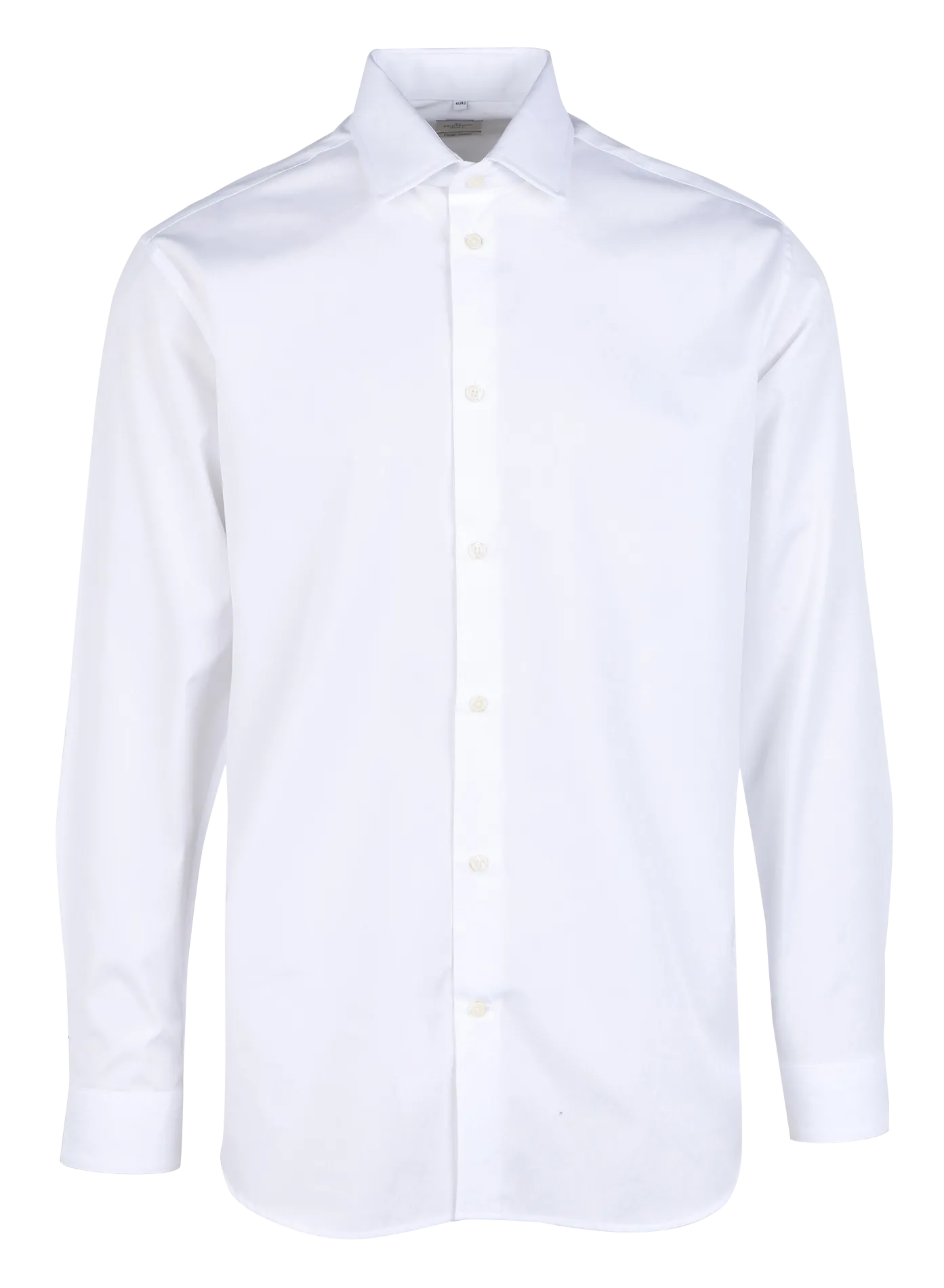 Gerade geschnittenes Baumwollhemd mit klassischem Kragen Weiss KRAVE