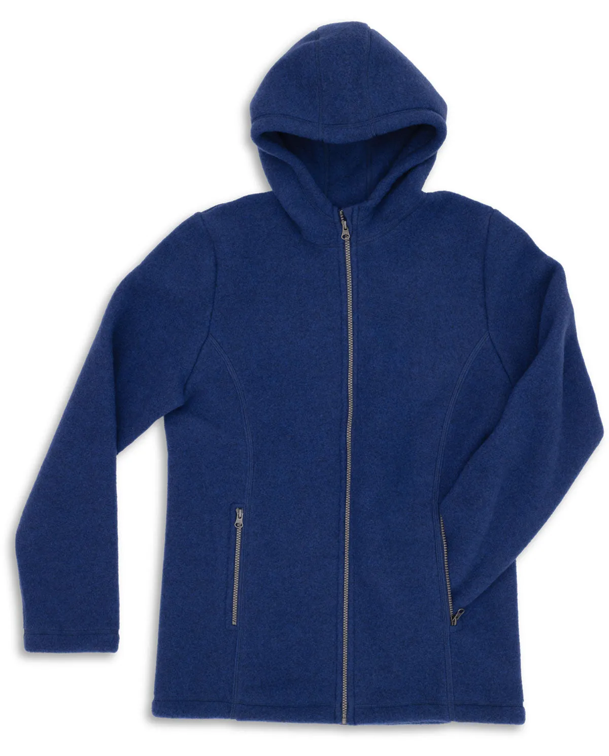 Engel Herren Fleece-Jacke mit Kapuze und Reißverschluss kbT Schurwolle