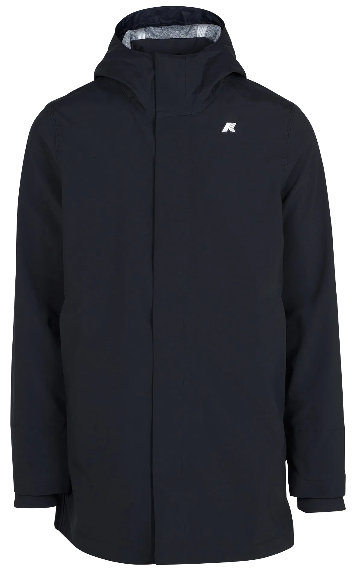 Weiter Kapuzenparka mit Stehkragen Schwarz THOMMY